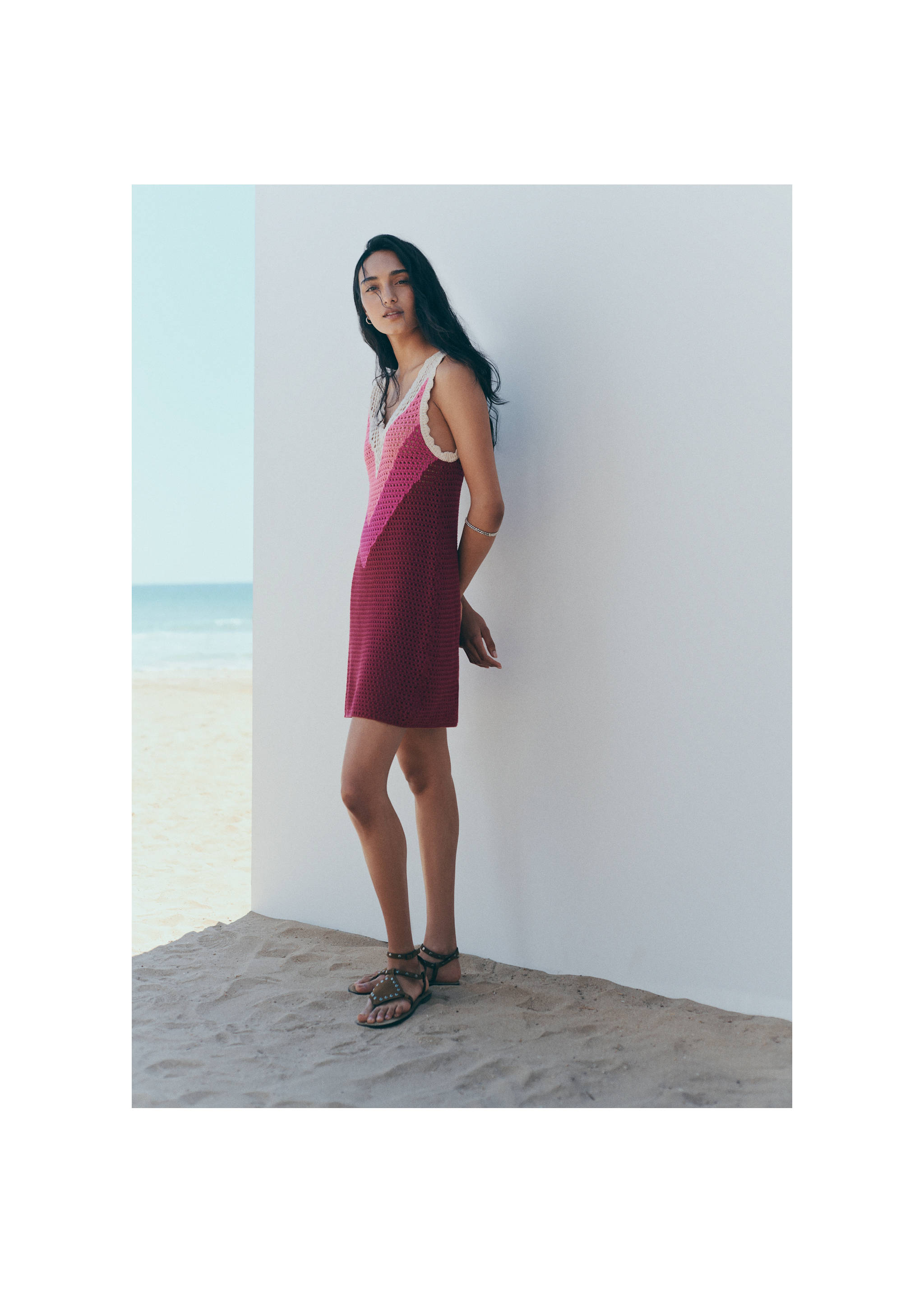 فستان كروشيه قصير - تفاصيل المنتج 5, كستنائي. Ref: 27079212-00.