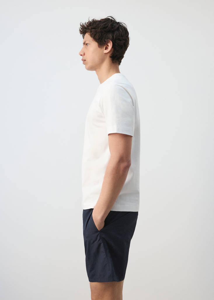 Gemustertes T-Shirt aus 100 % Baumwolle — Weiß