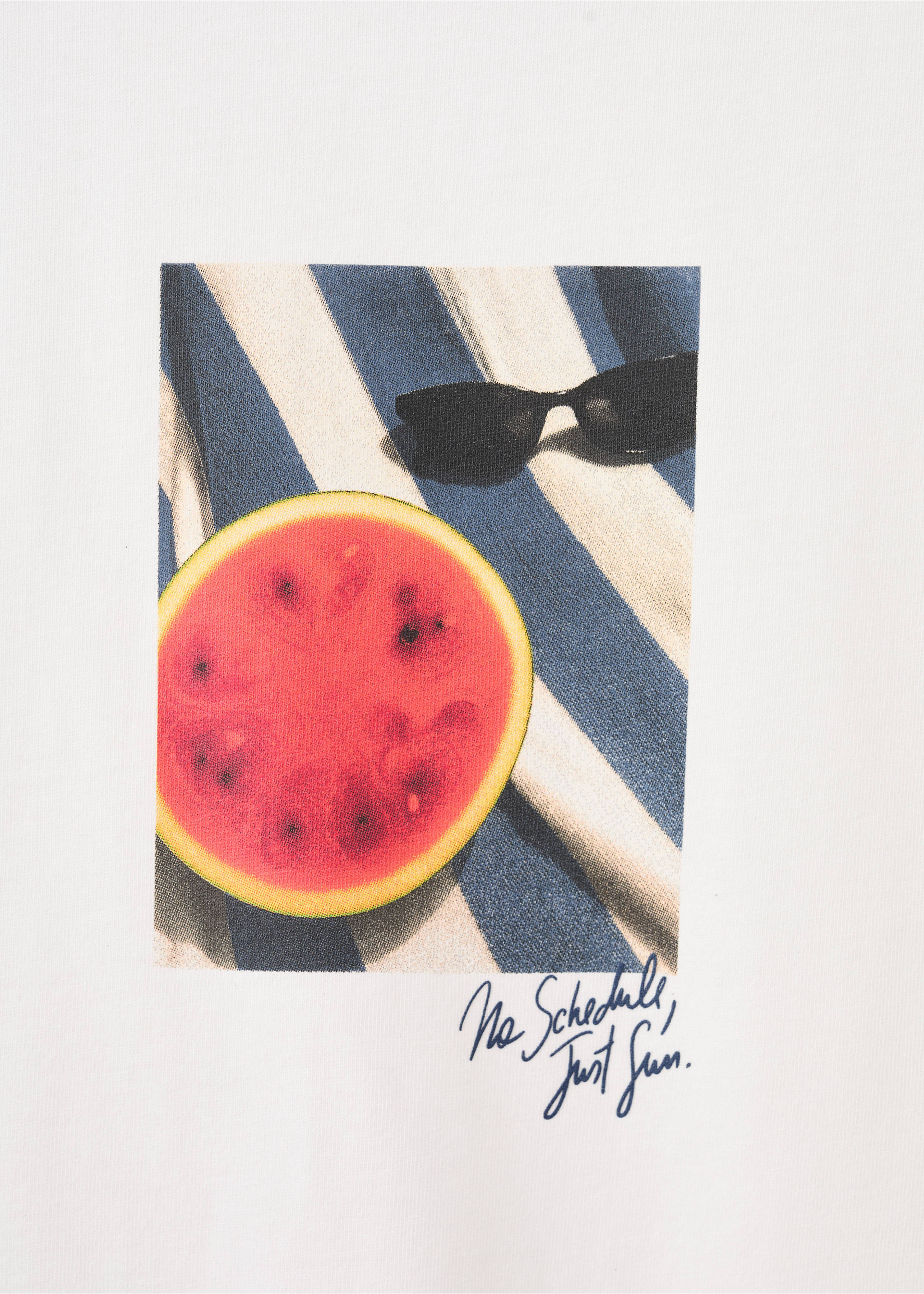 100% cotton printed t-shirt - Details of the article 8, White. Ref: 27079213-00.