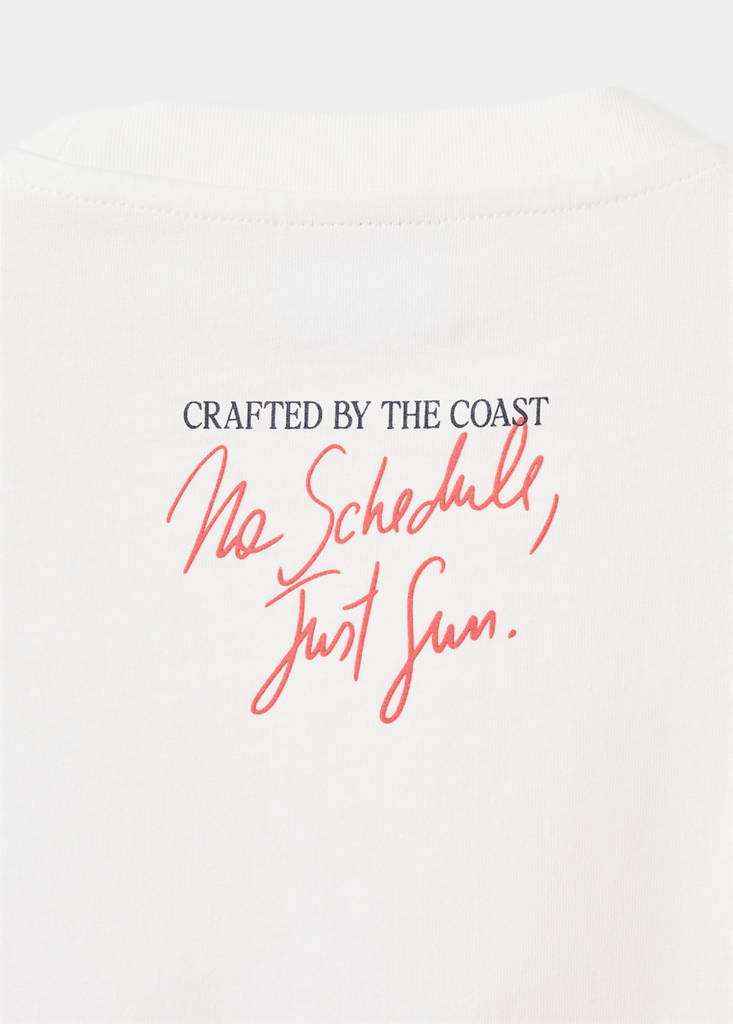 Gemustertes T-Shirt aus 100 % Baumwolle — Weiß