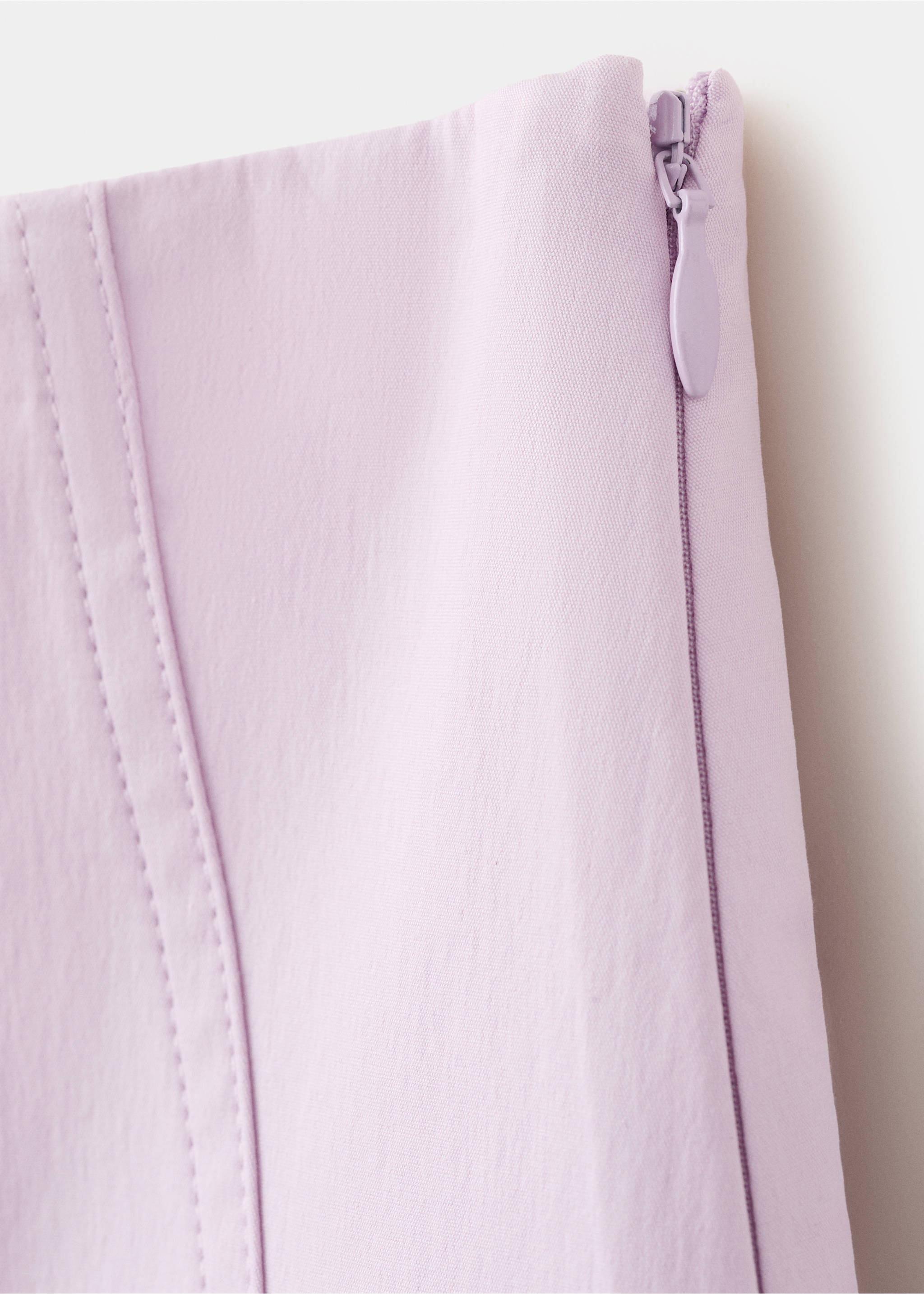 Flared midi-skirt - Details of the article 8, Light/Pastel Purple. Ref: 27079216-00.