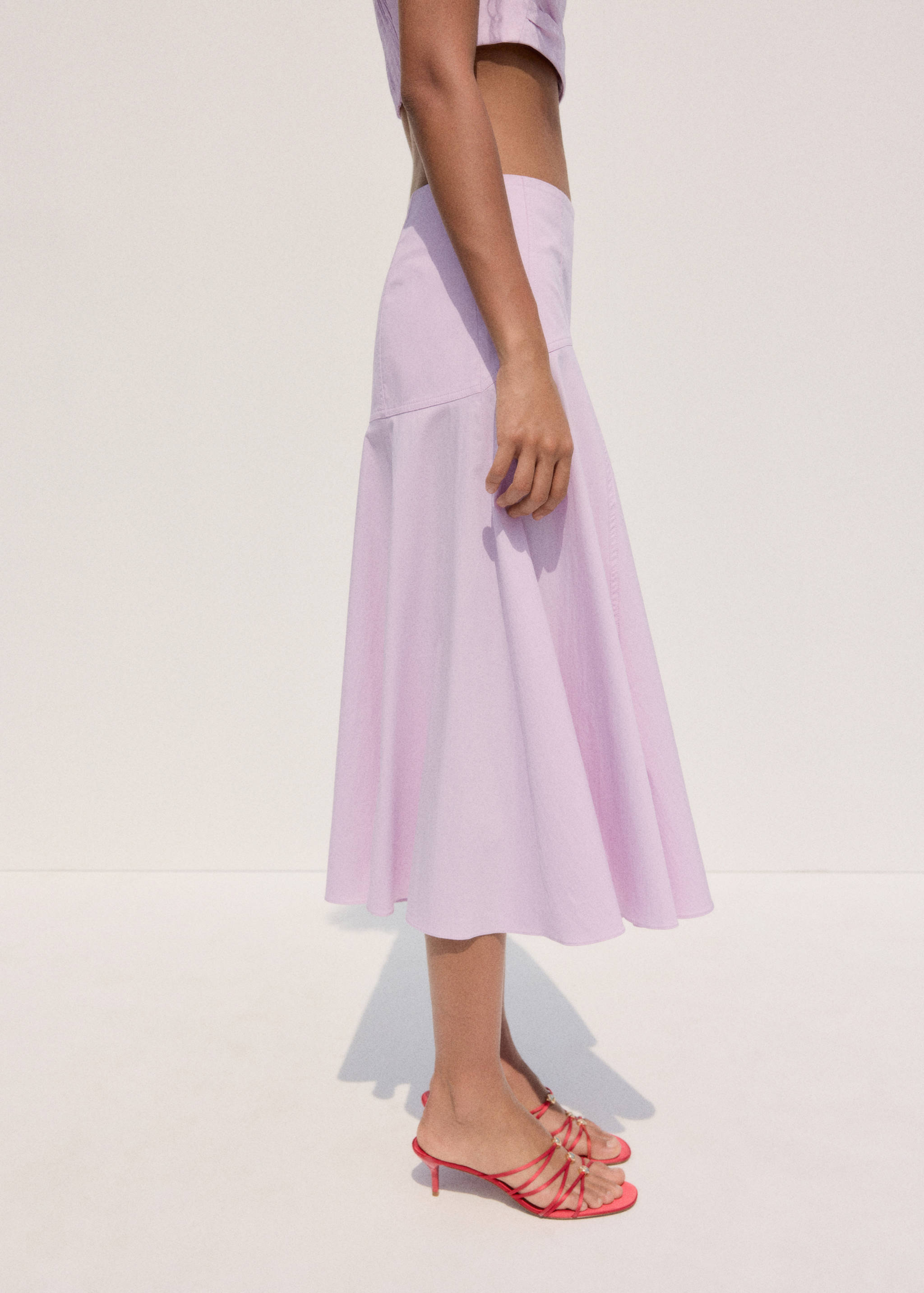 A-line skirt with stitching detail - Medium plane