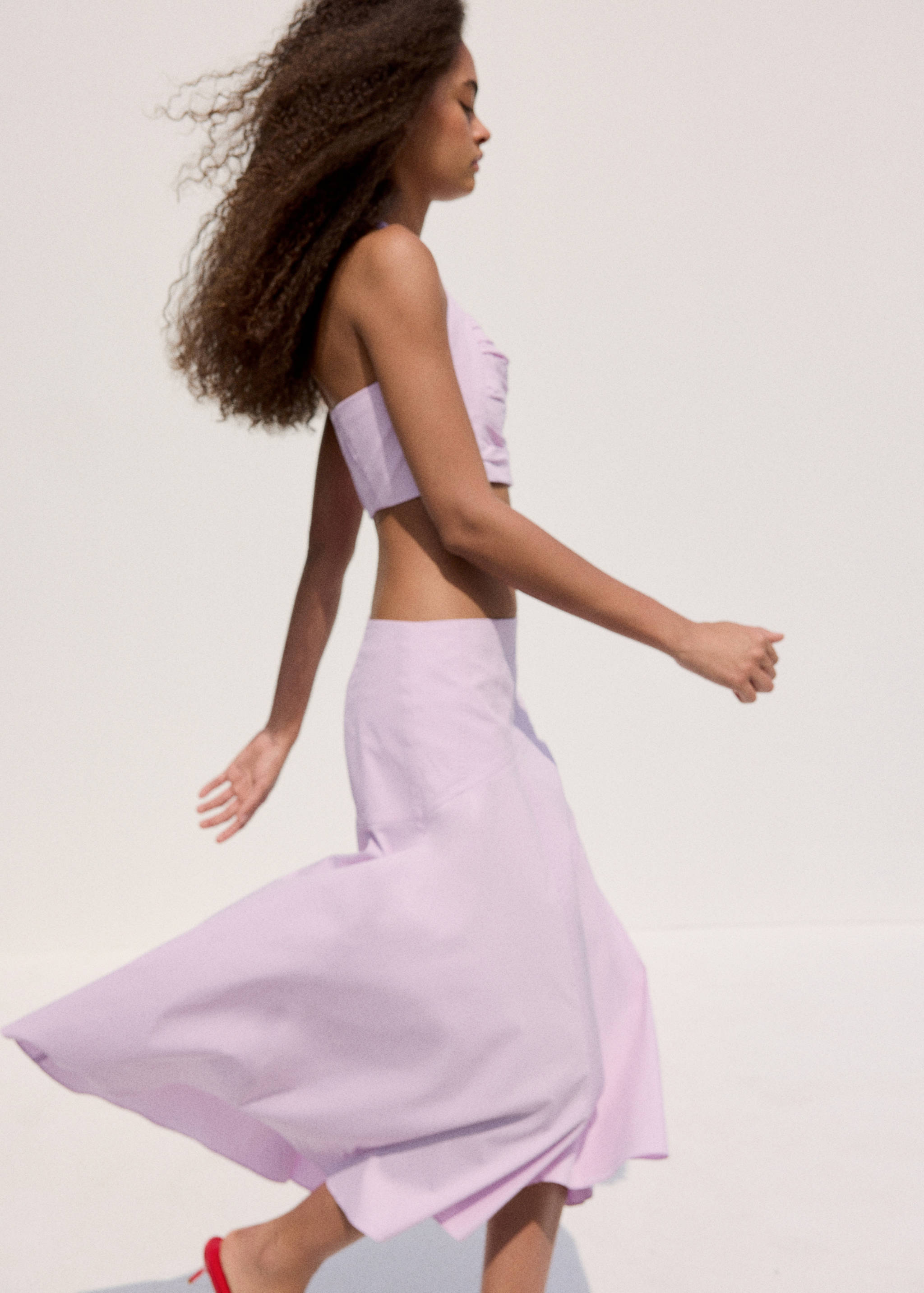 A-line skirt with stitching detail - Details of the article 4