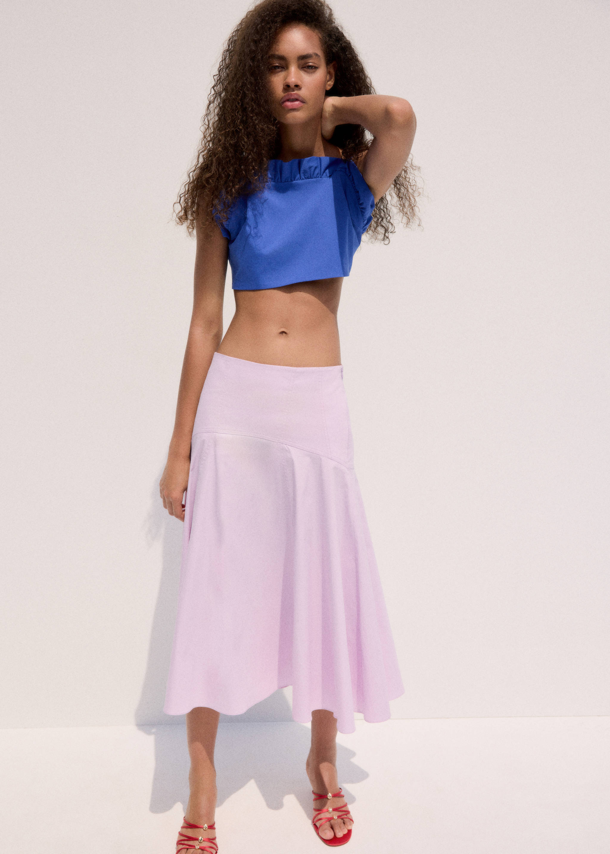 A-line skirt with stitching detail - Details of the article 2