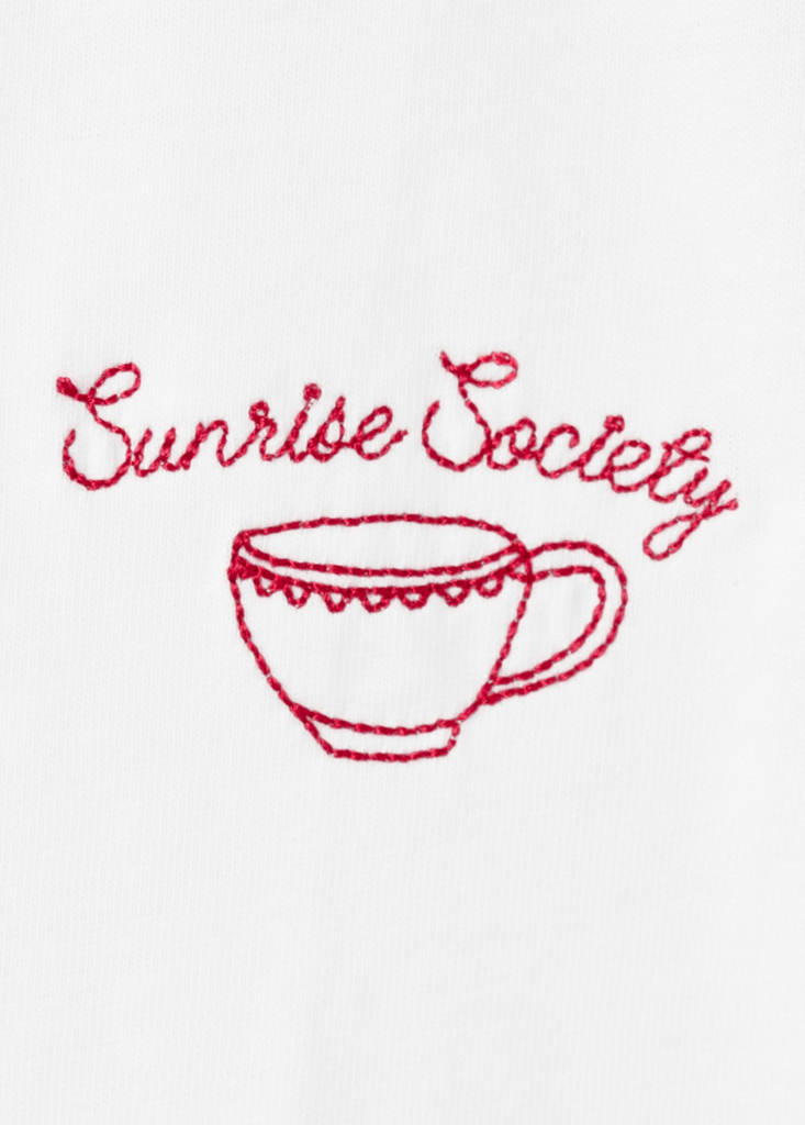Printed cotton-blend t-shirt — White