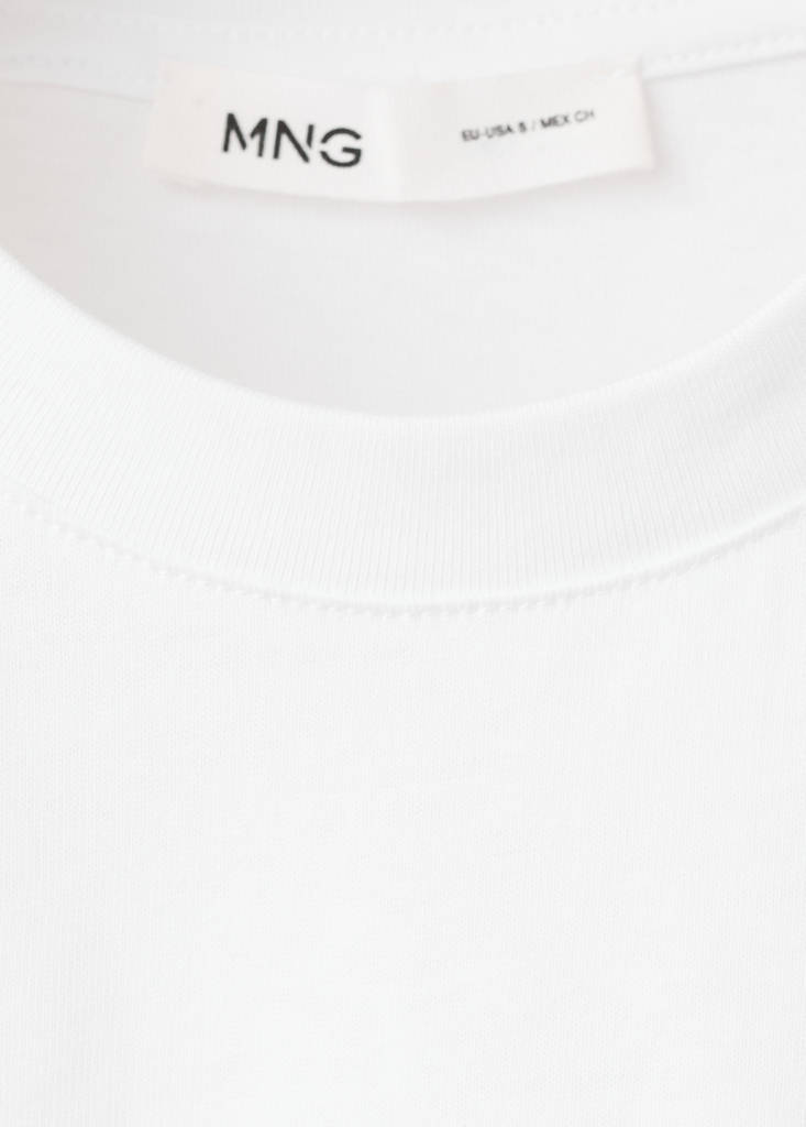 Printed cotton-blend t-shirt — White