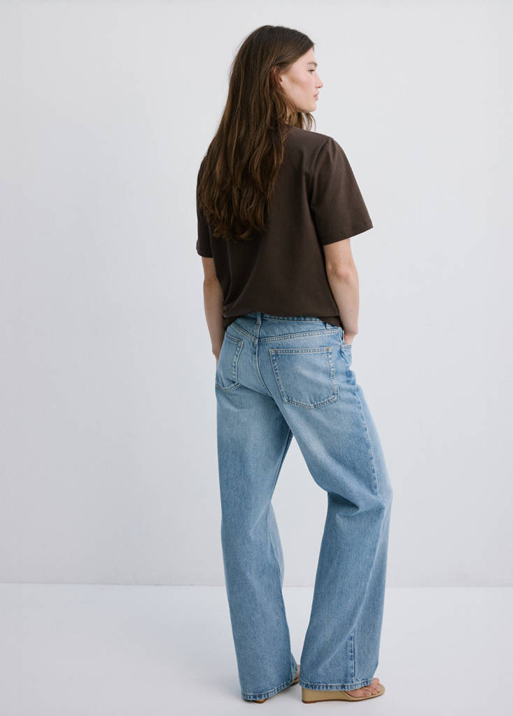 Printed cotton-blend t-shirt — Brown