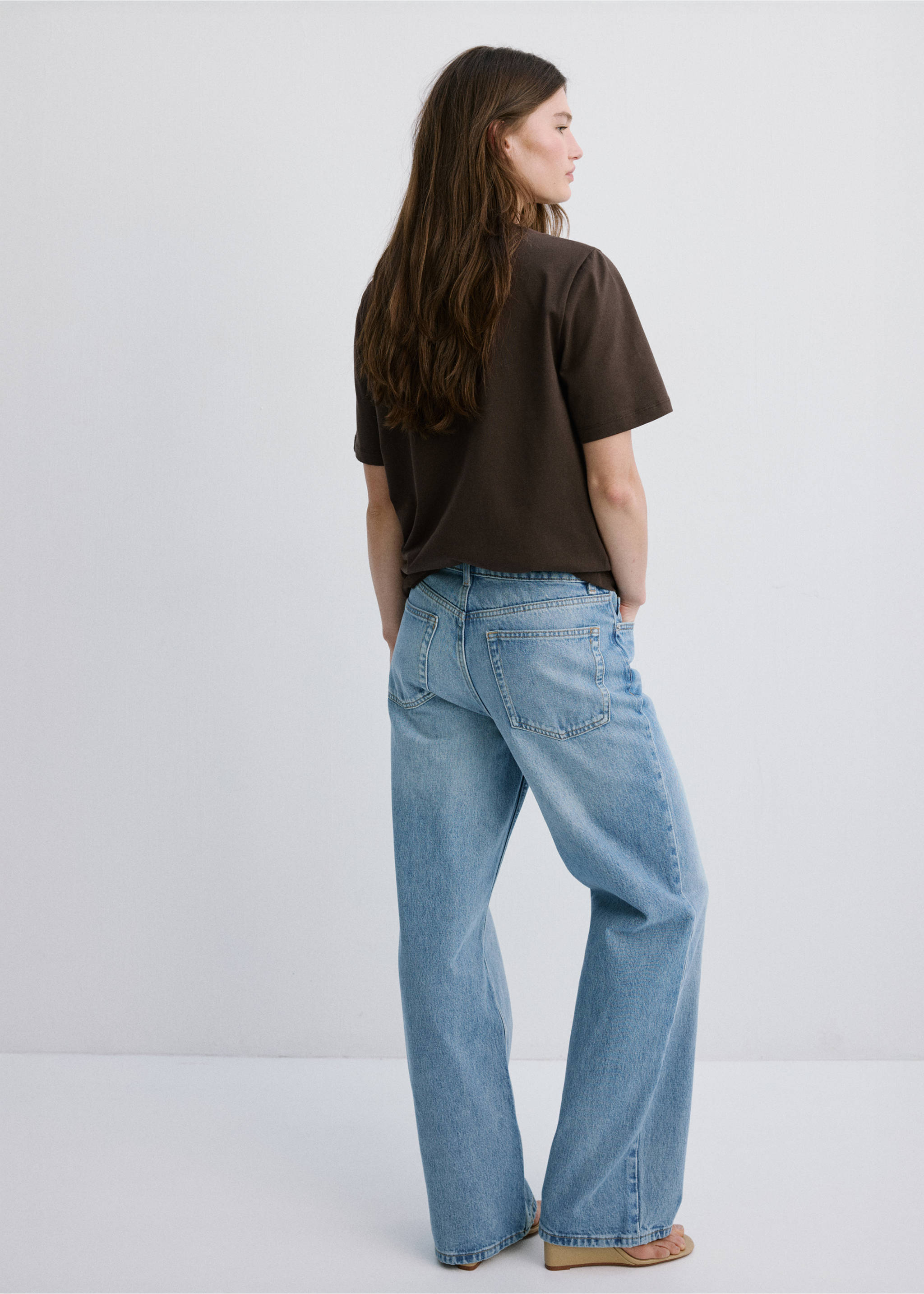 Printed cotton-blend t-shirt - Reverse of the article, Brown. Ref: 27079217-00.