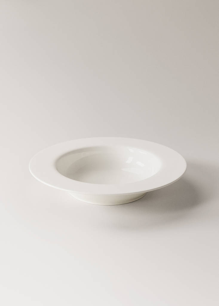 Premium deep plate bonne porcelain Ultralight — White