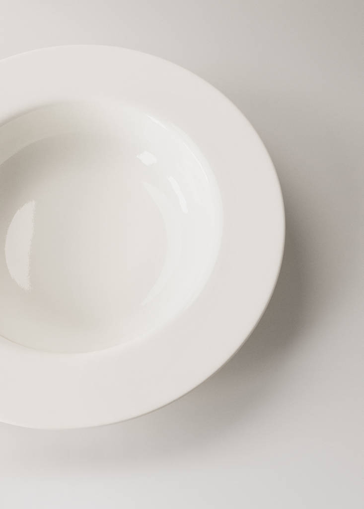 Premium deep plate bonne porcelain Ultralight — White