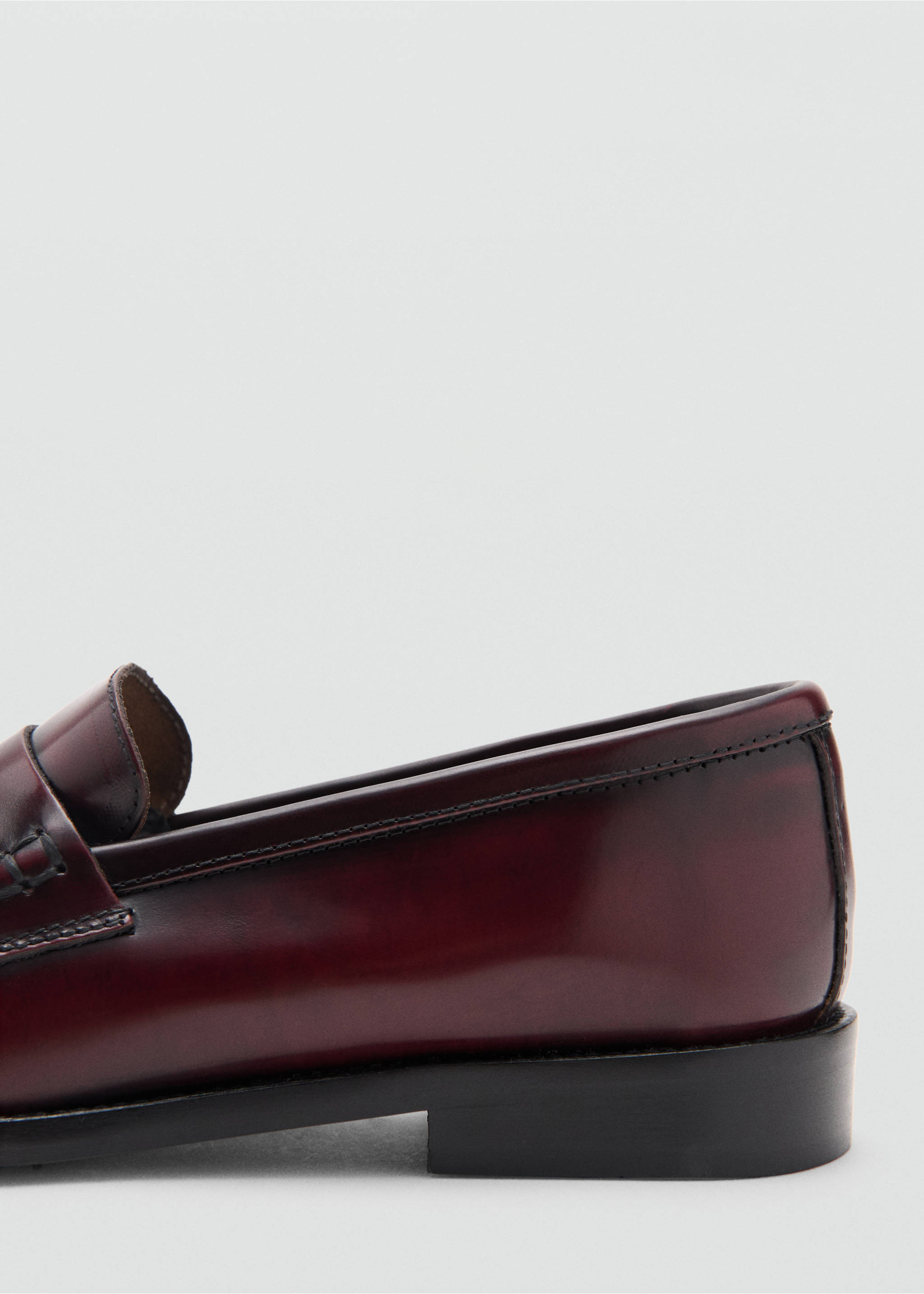 Mocassins cuir froncé - Détail de l'article 1, Bordeaux. Ref: 27081168-00.