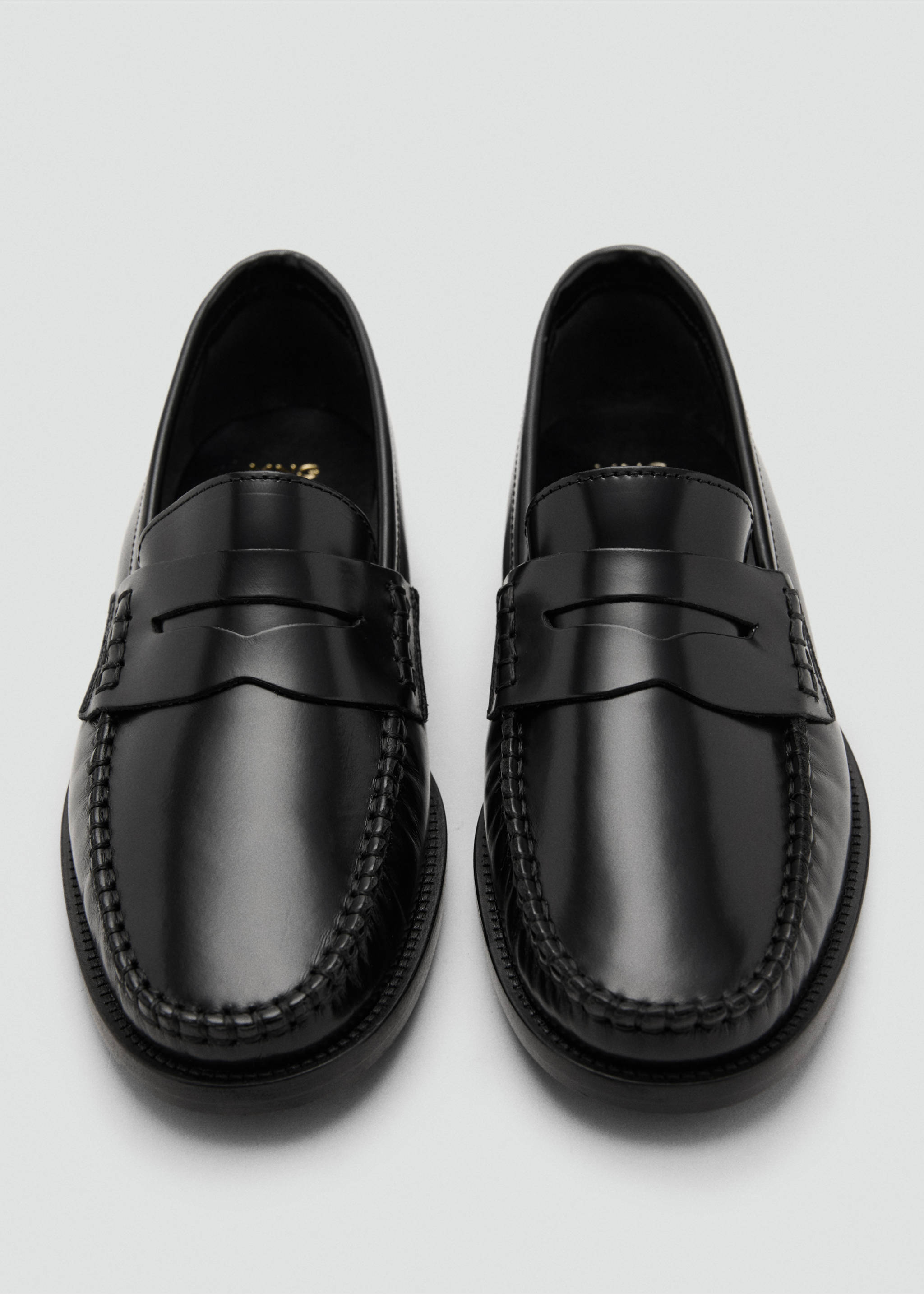 褶皱皮革莫卡辛鞋 - null, 黑色. Ref: 27081168-00.