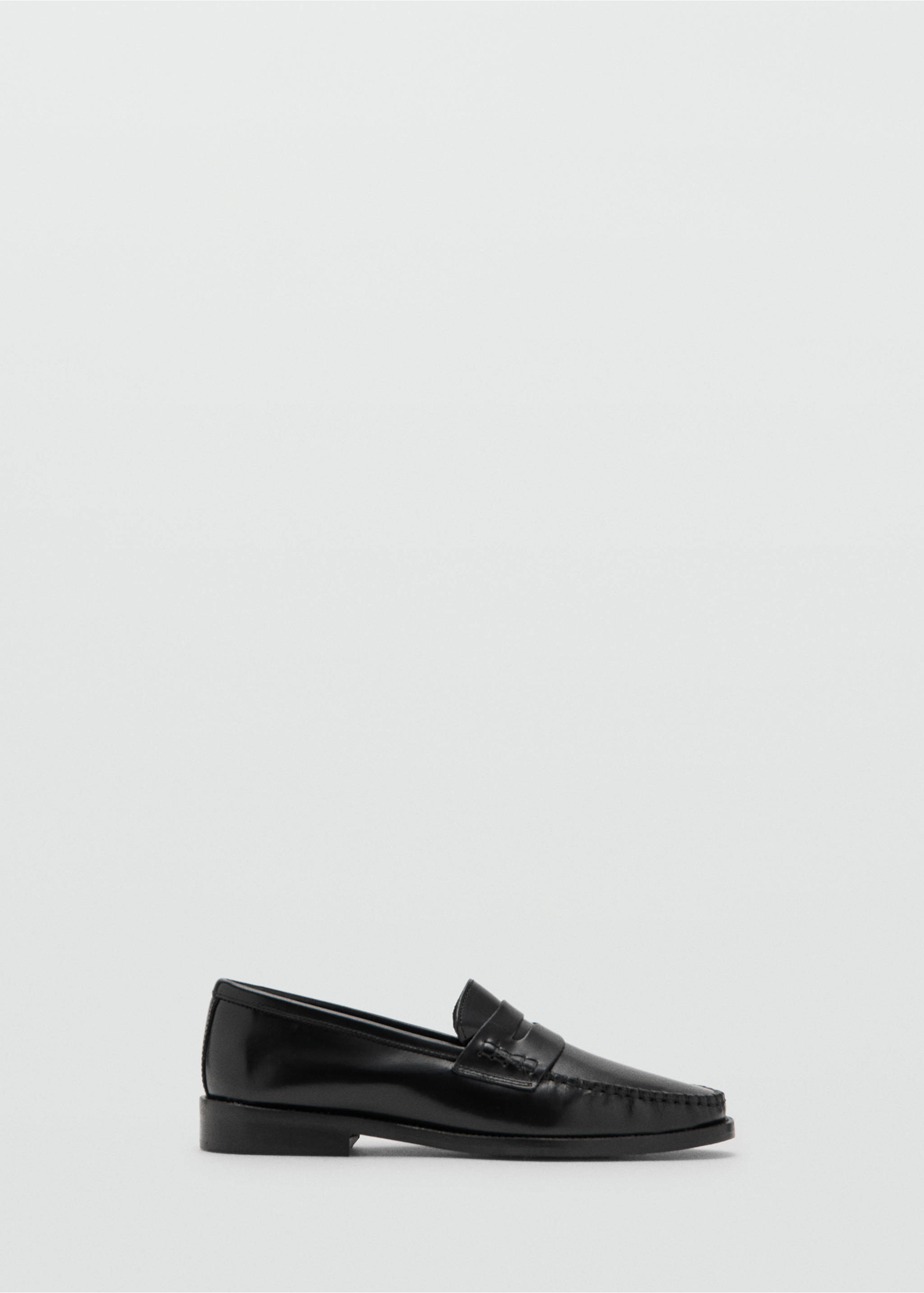 Mocassins cuir froncé - Article sans modèle, Noir. Ref: 27081168-00.