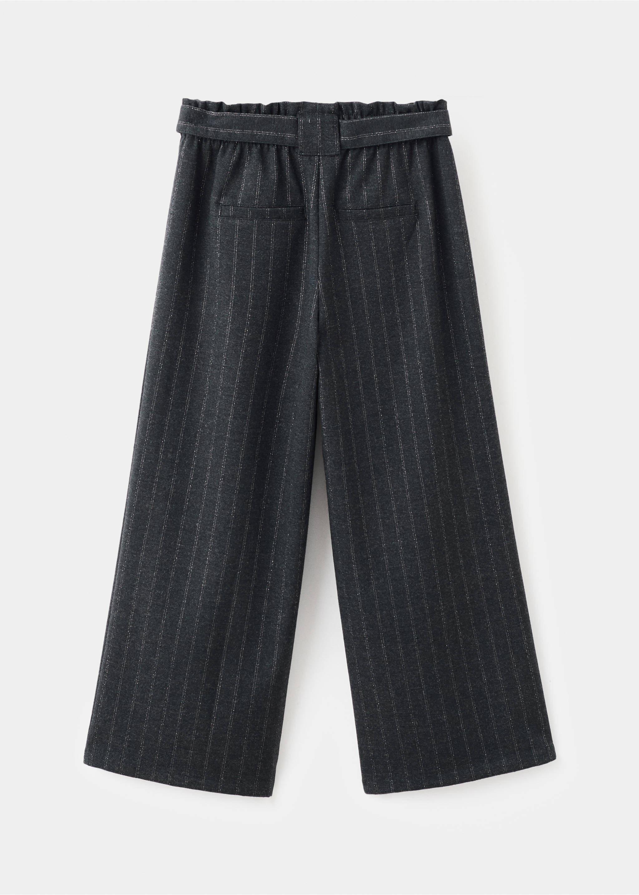 Pantalon rayé lurex - Verso de l’article, Gris. Ref: 27081169-00.