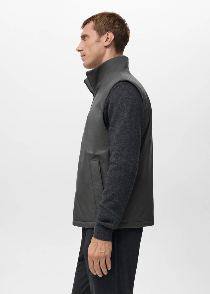 Lightweight quilted gilet — Grey