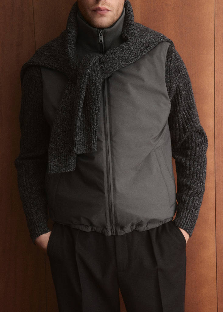 Lightweight quilted gilet — Grey