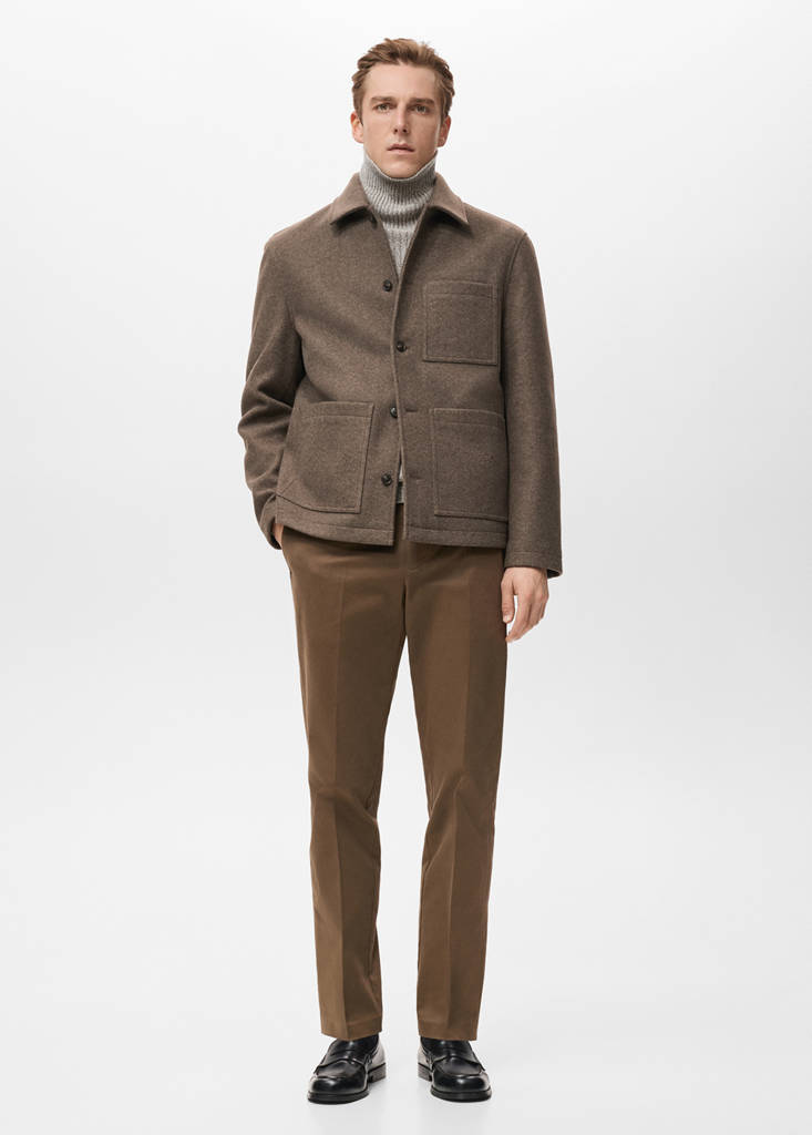 Pocketed jacket — Medium Brown