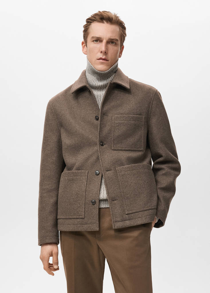 Pocketed jacket — Medium Brown