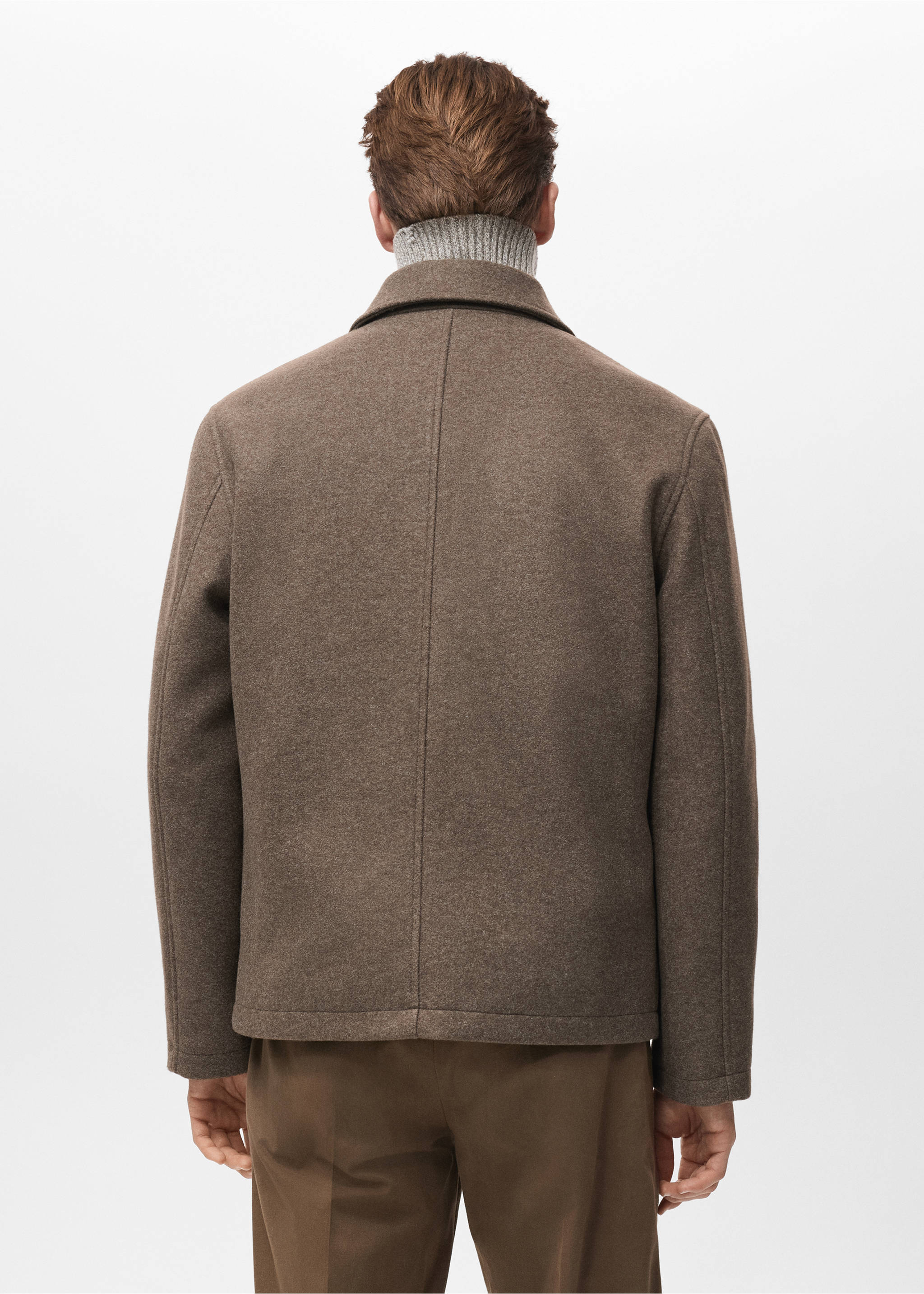 Pocketed jacket - Reverse of the article, Medium Brown. Ref: 27081174-00.
