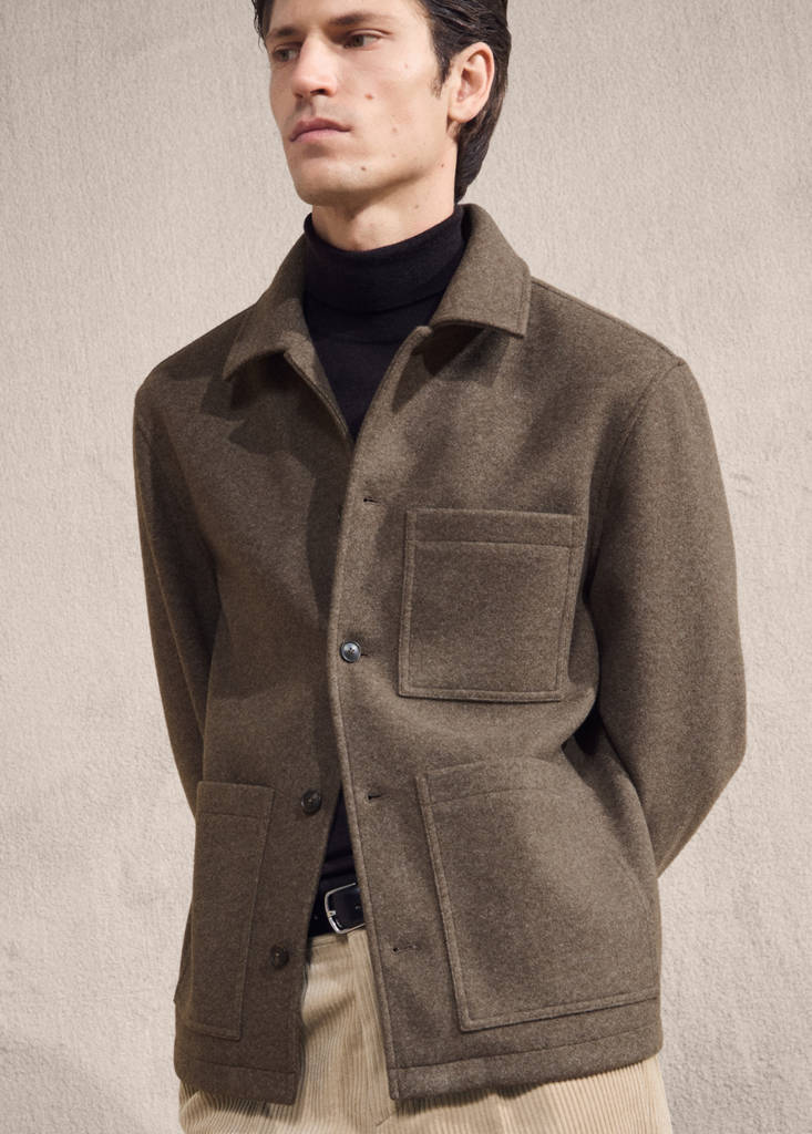 Pocketed jacket — Medium Brown