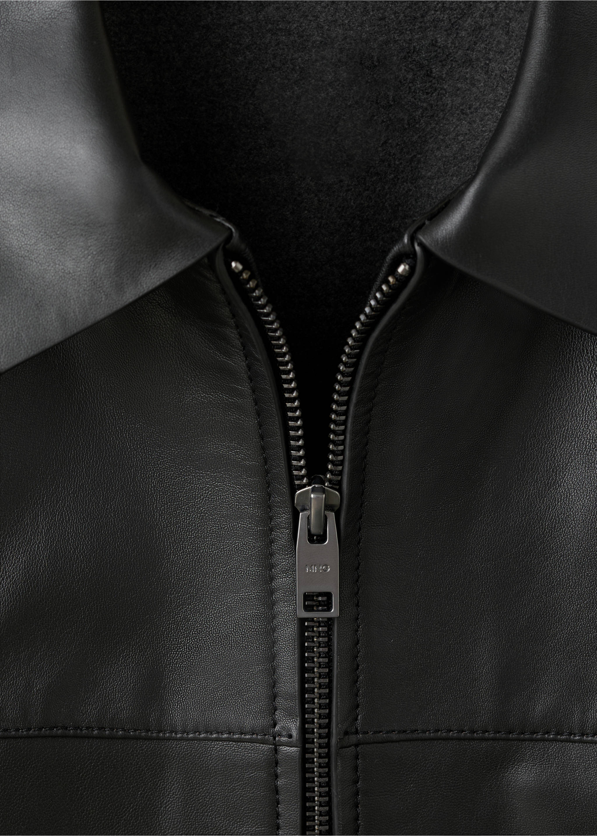 Куртка 100% кожа с карманами - Деталь изделия 0, Черный. Ref: 27081175-00.