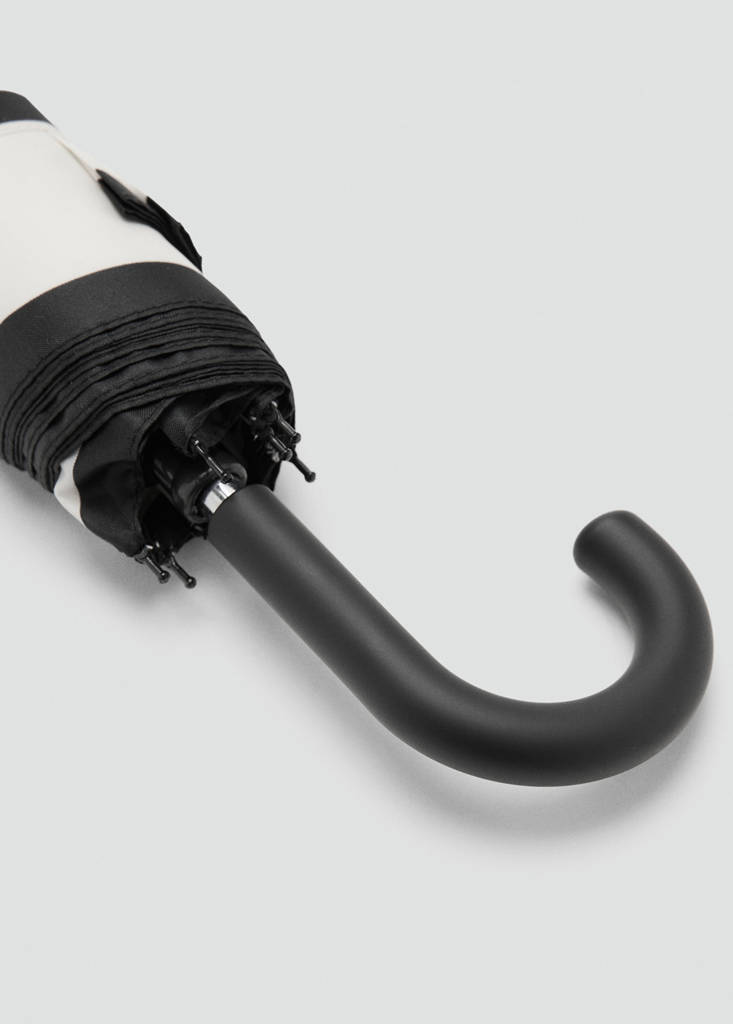 Stripe-printed umbrella — Black