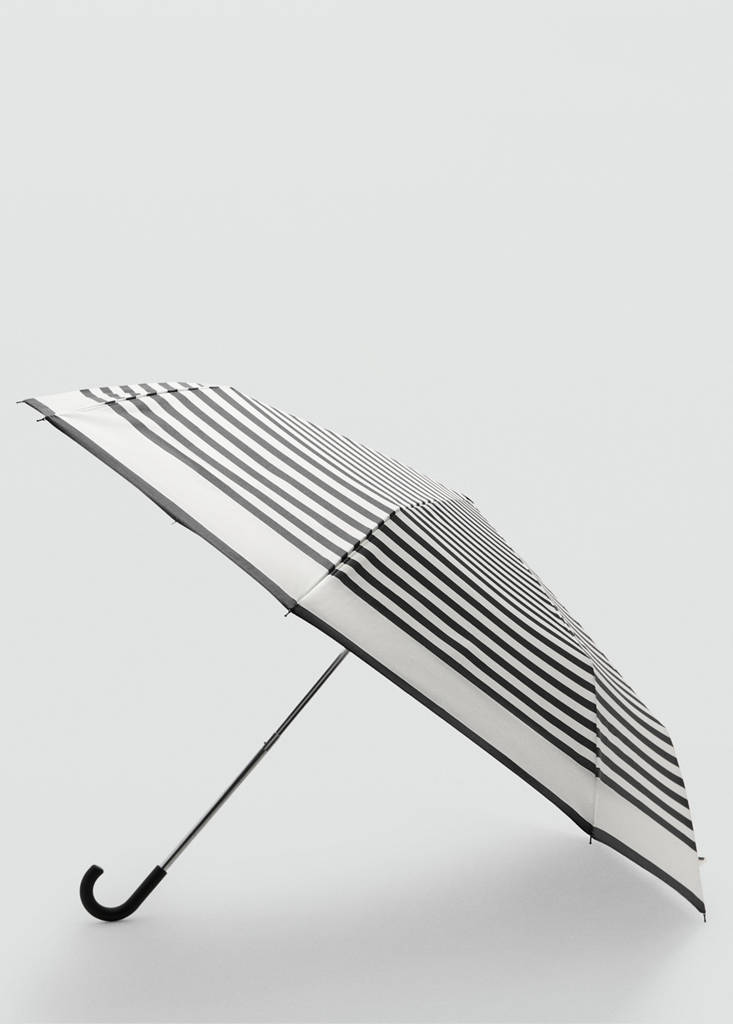 Stripe-printed umbrella — Black