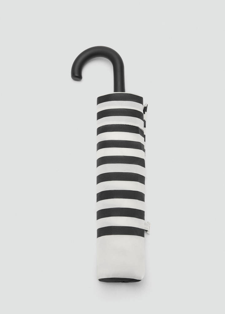 Stripe-printed umbrella — Black