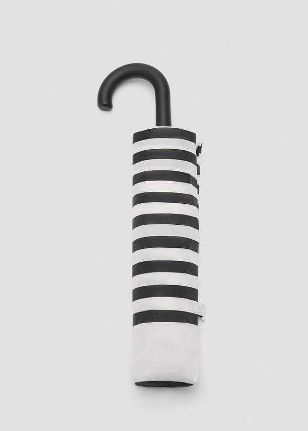 Stripe-printed umbrella — Black