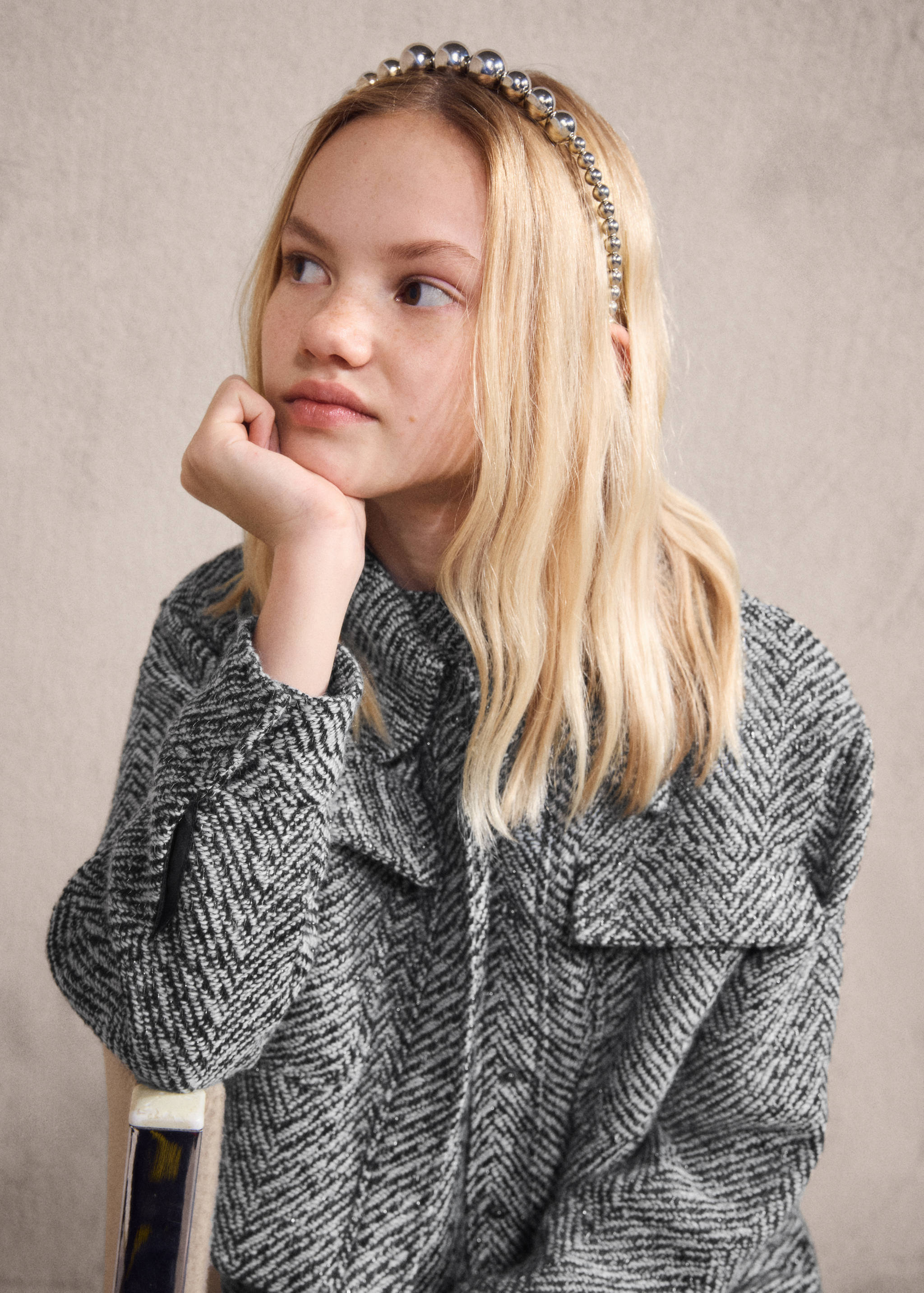 Chaqueta tweed detalles lúrex - Detalle del artículo 5