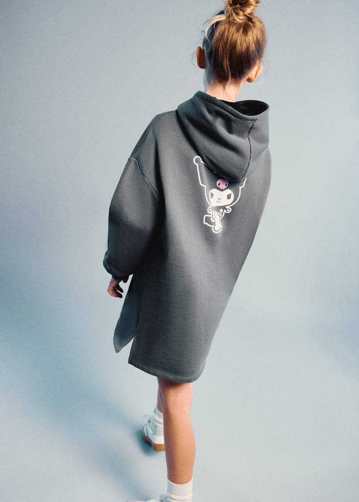 Kuromi sweatshirt dress — Charcoal