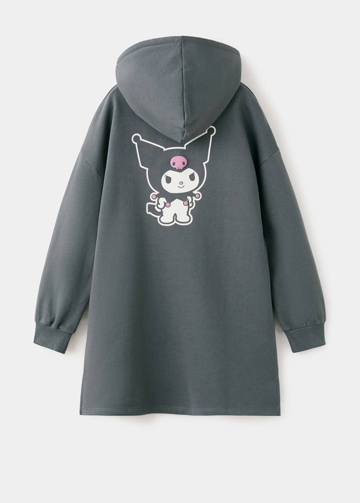 Kuromi sweatshirt dress — Charcoal