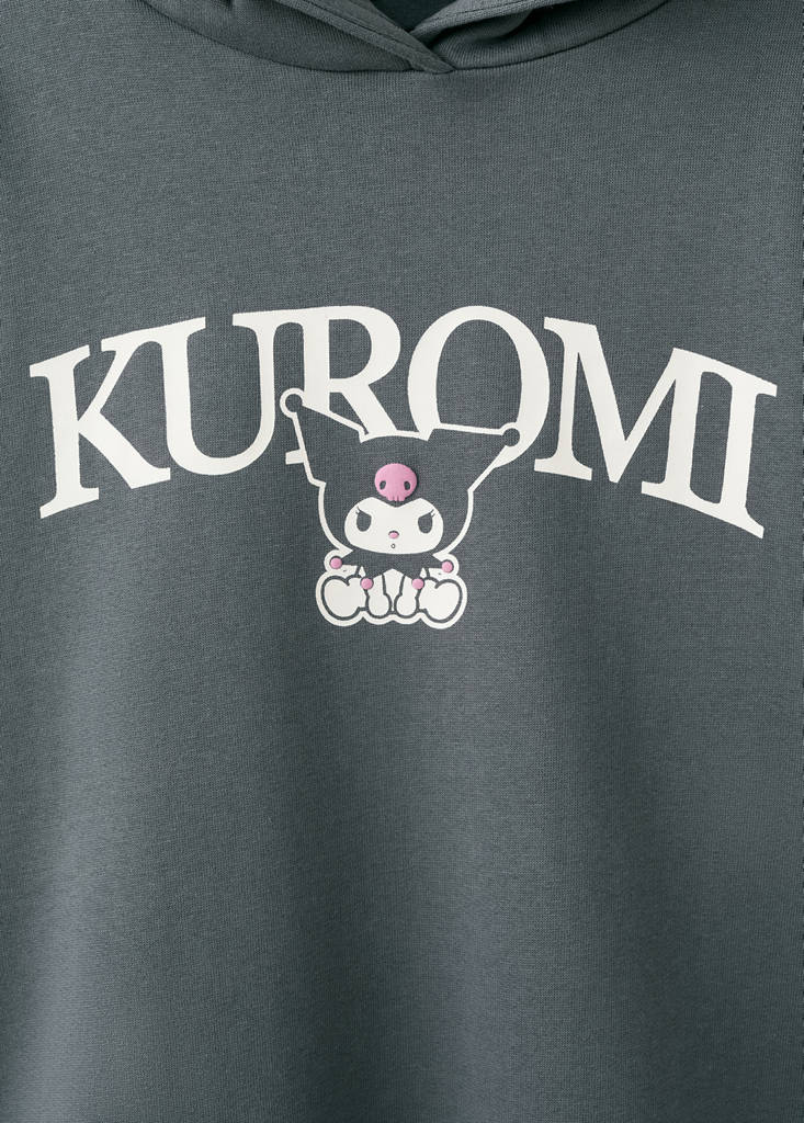 Kuromi sweatshirt dress — Charcoal