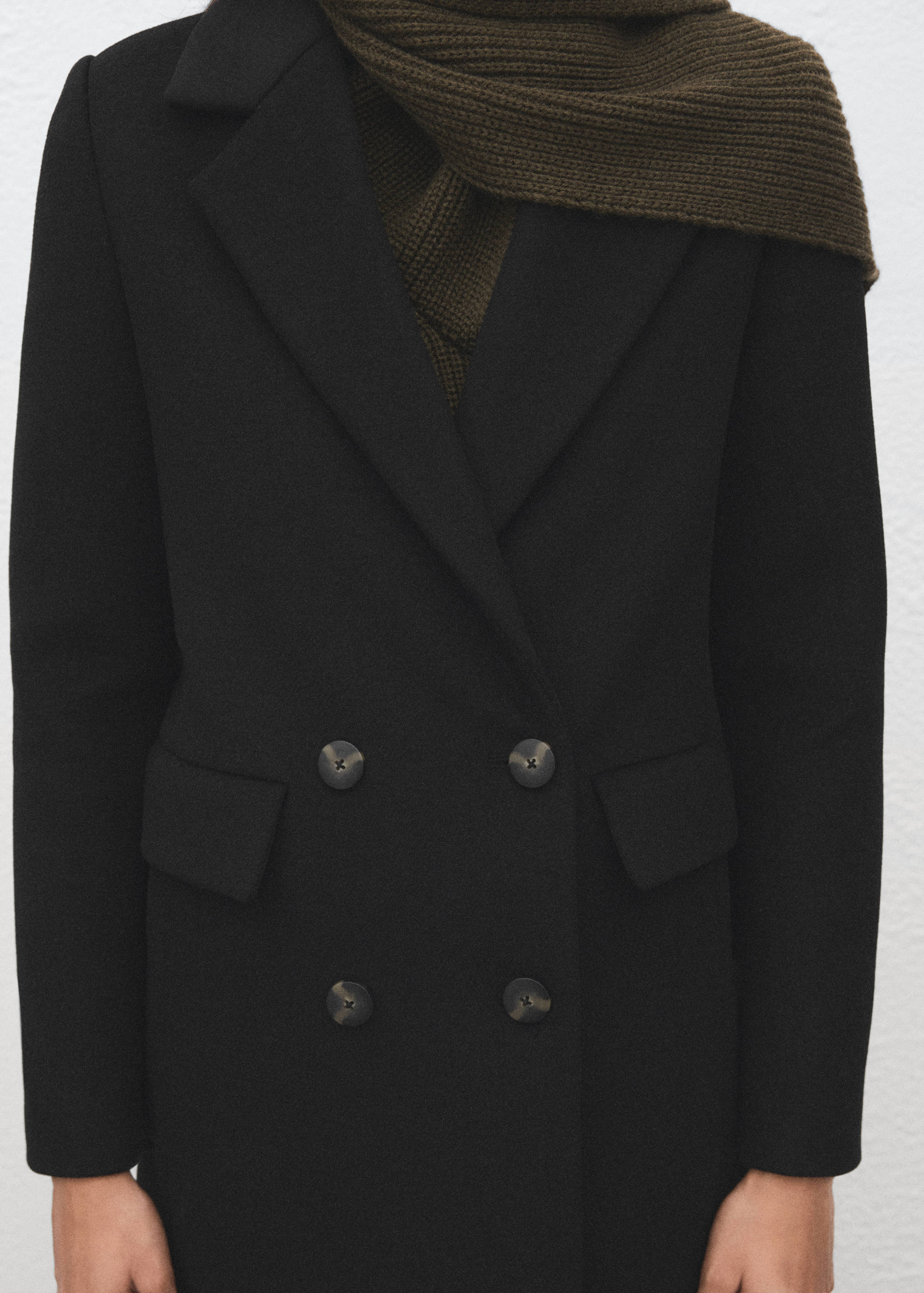Manteau laine mélangée double boutonnage - Détail de l'article 6