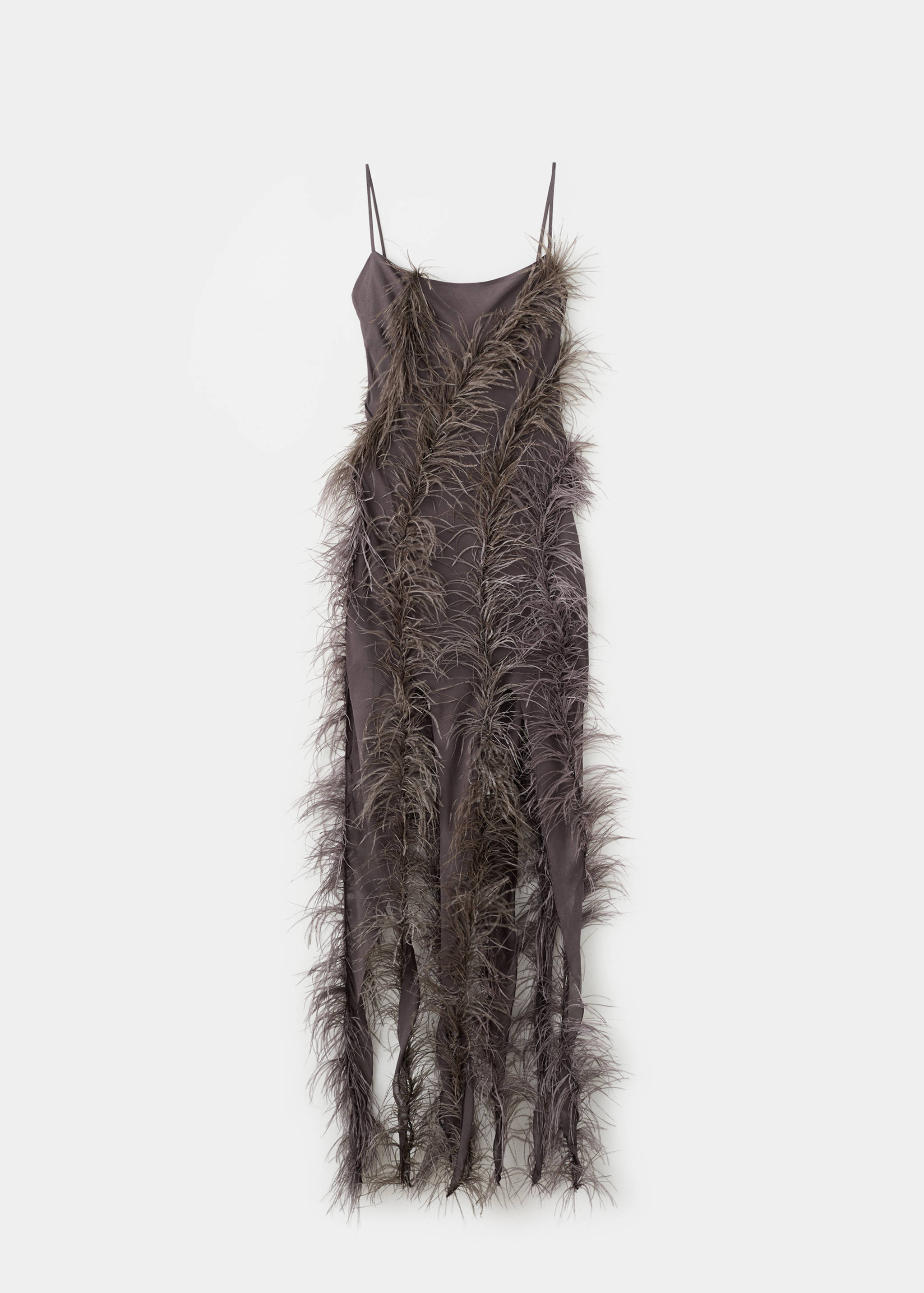 Feather dress with fringed hem - Article without model