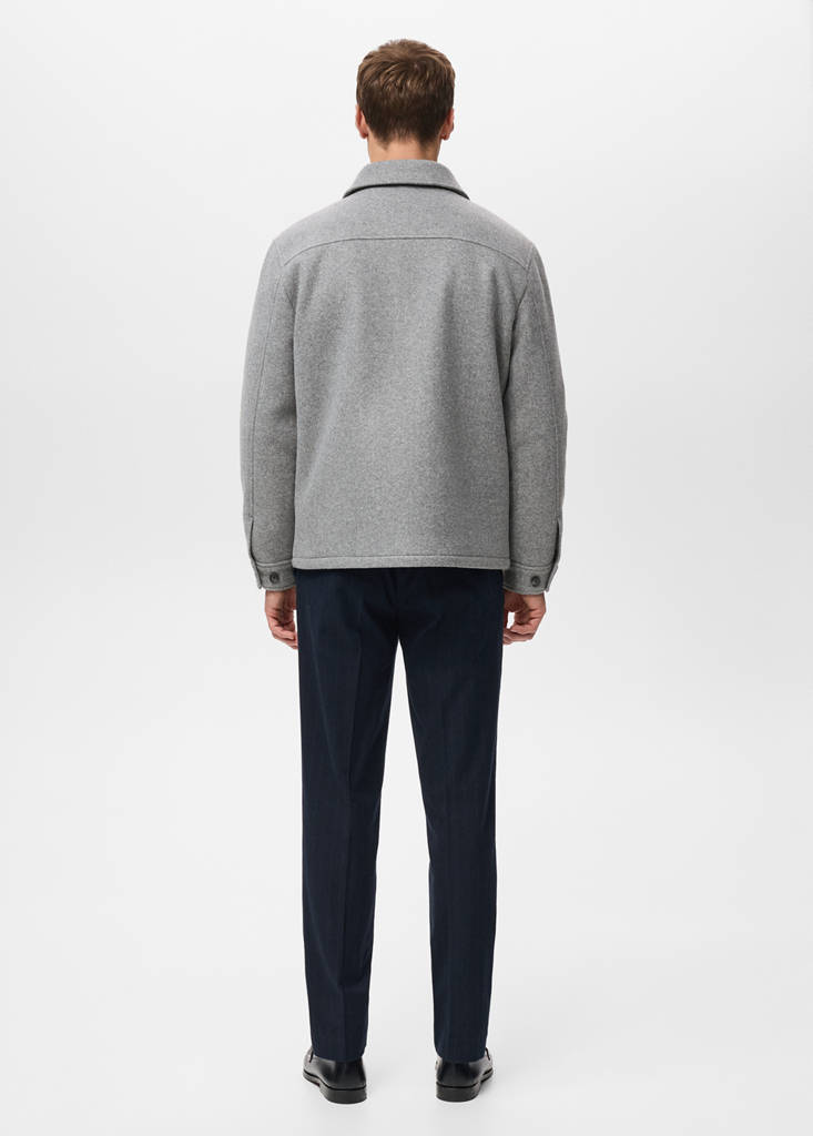 Padded cloth jacket — Medium Heather Grey