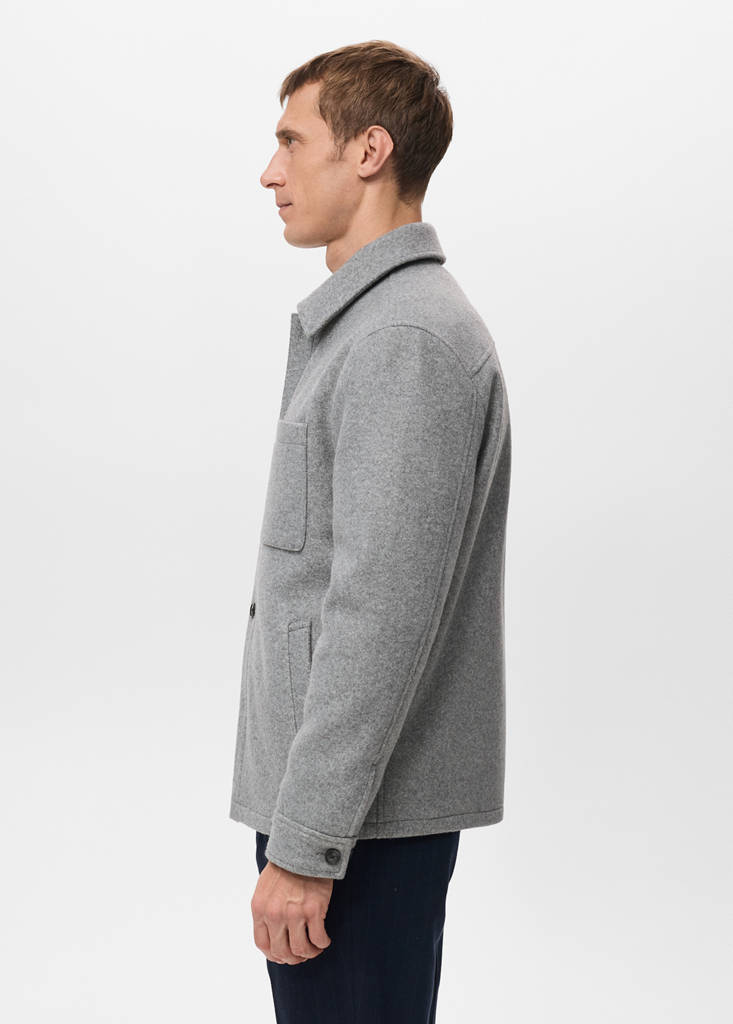 Padded cloth jacket — Medium Heather Grey
