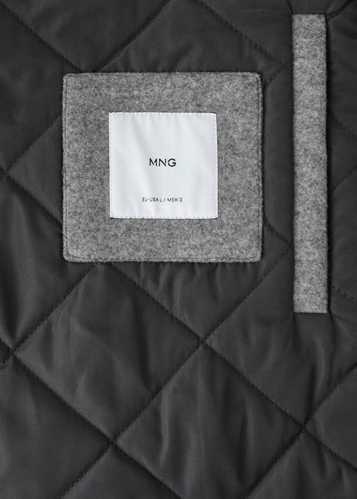 Padded cloth jacket — Medium Heather Grey