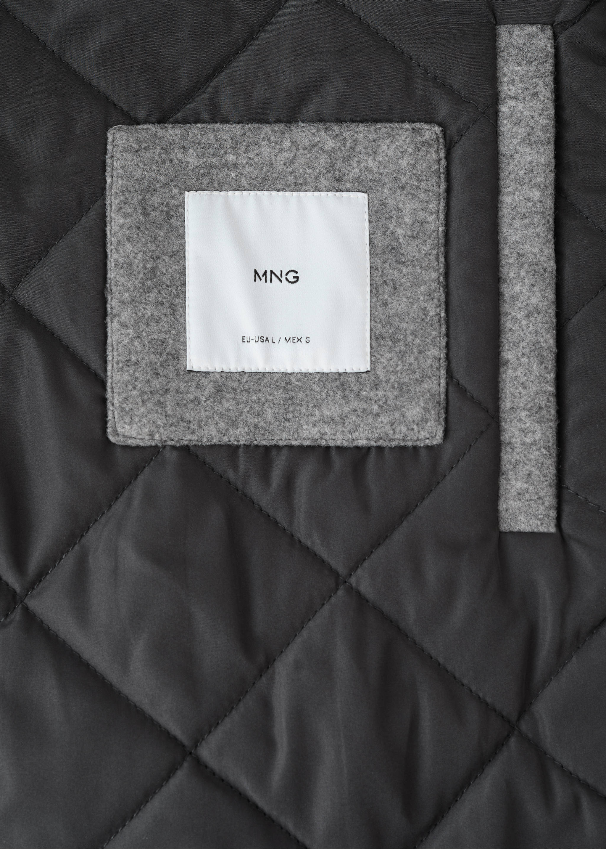 Padded cloth jacket - Details of the article 0, Medium Heather Grey. Ref: 27081187-00.