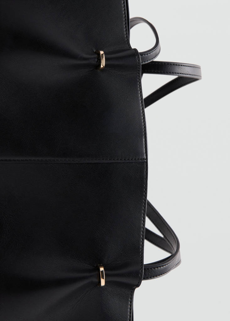 Shopper bag with metallic details — Black