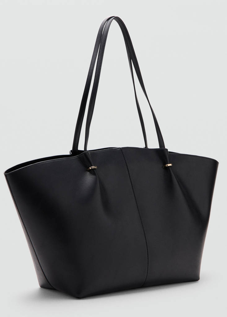 Shopper bag with metallic details — Black