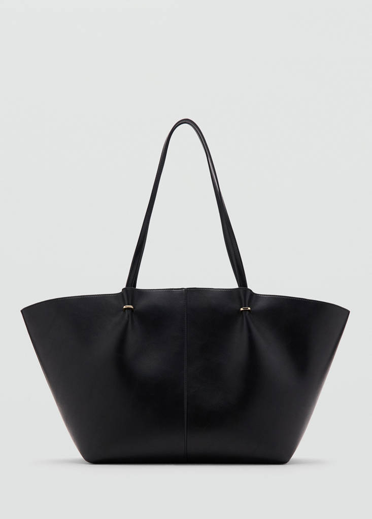 Shopper bag with metallic details — Black