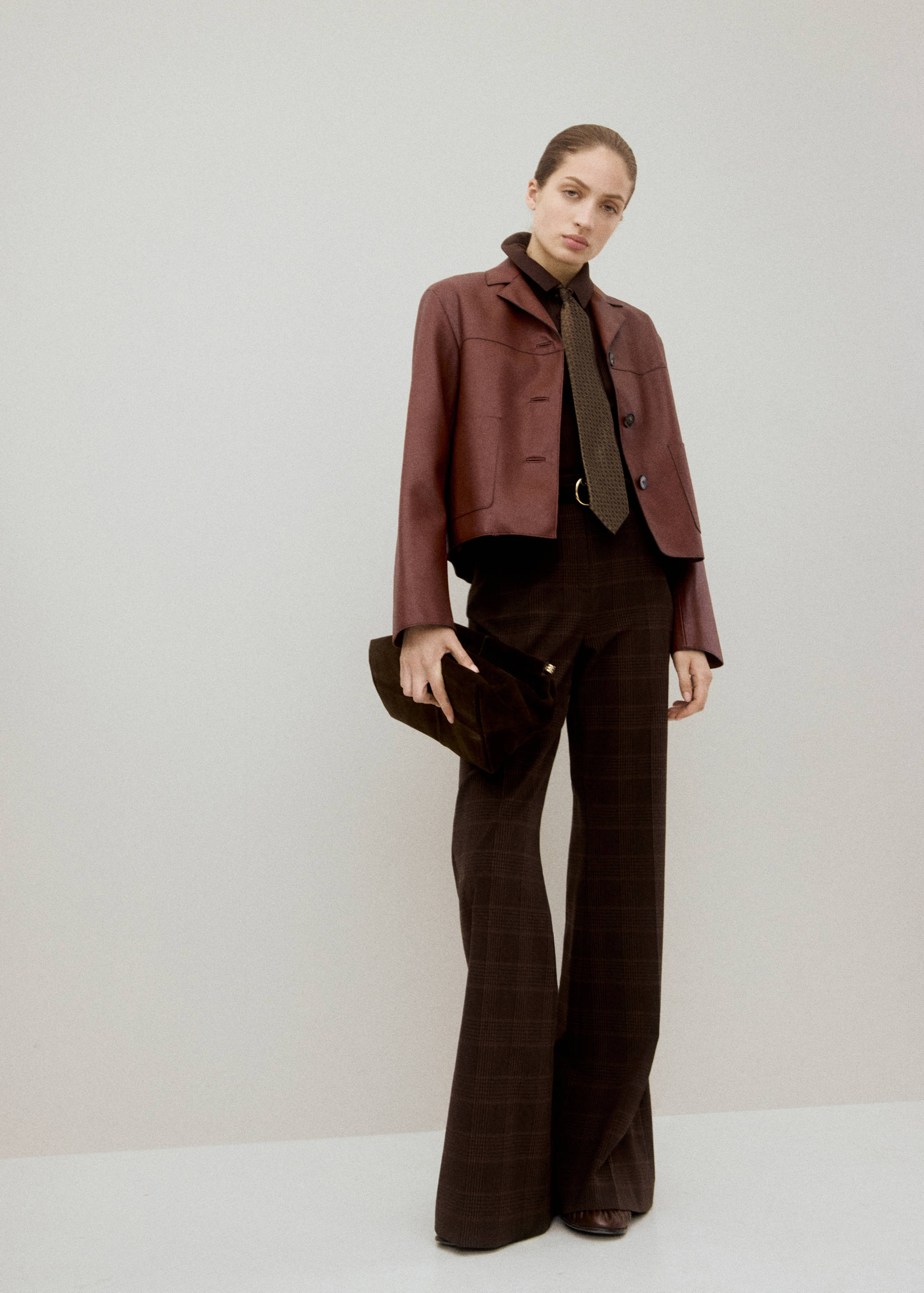 Veste cuir synthétique poches - Plan général