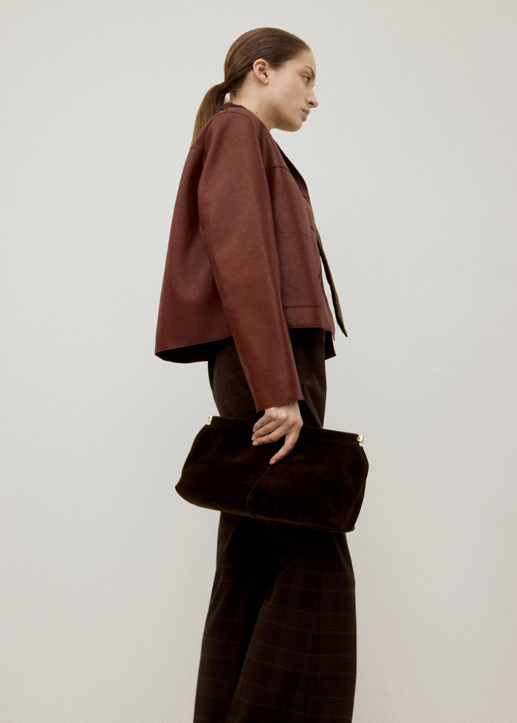 Faux-leather jacket with pockets - Details of the article 3