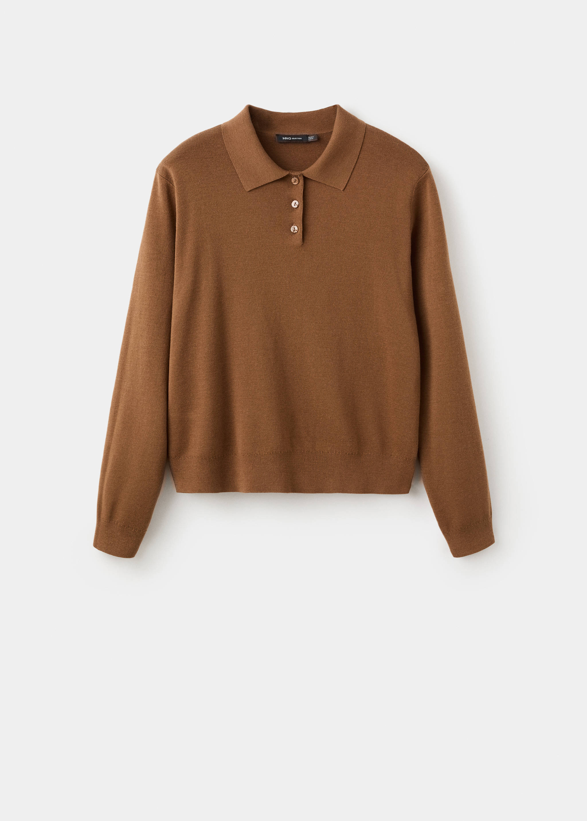 Polo collar wool sweater - Article without model
