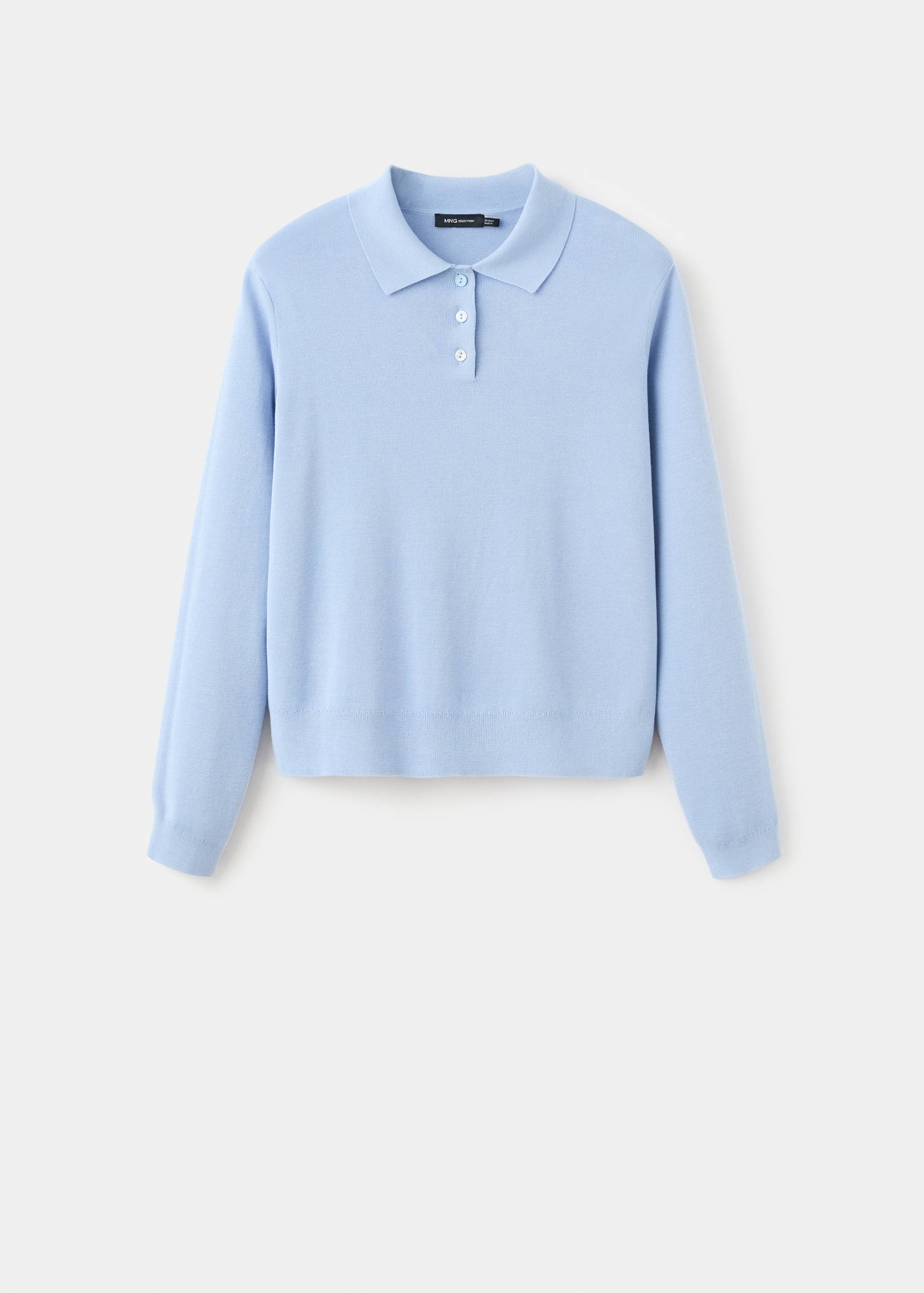 Polo collar wool sweater - Article without model