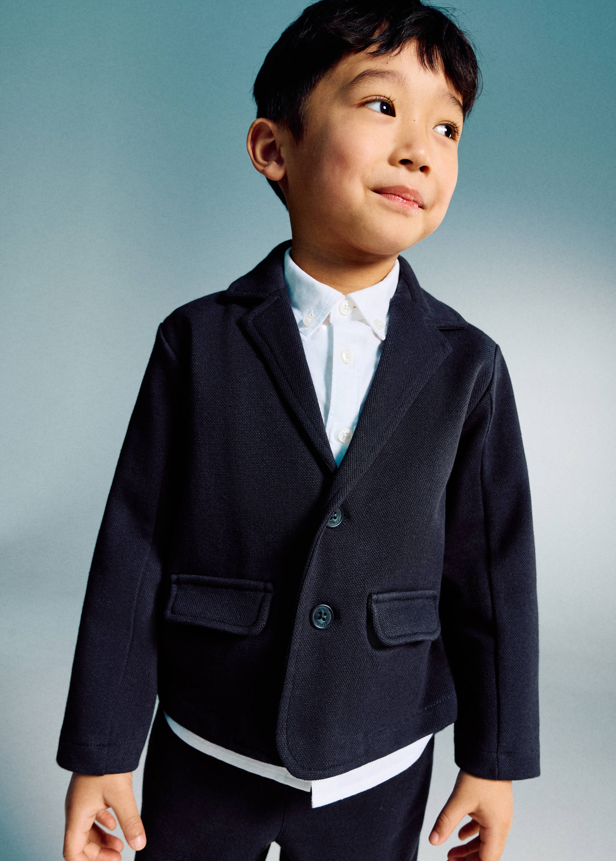 Americana algodón piqué - Plano medio