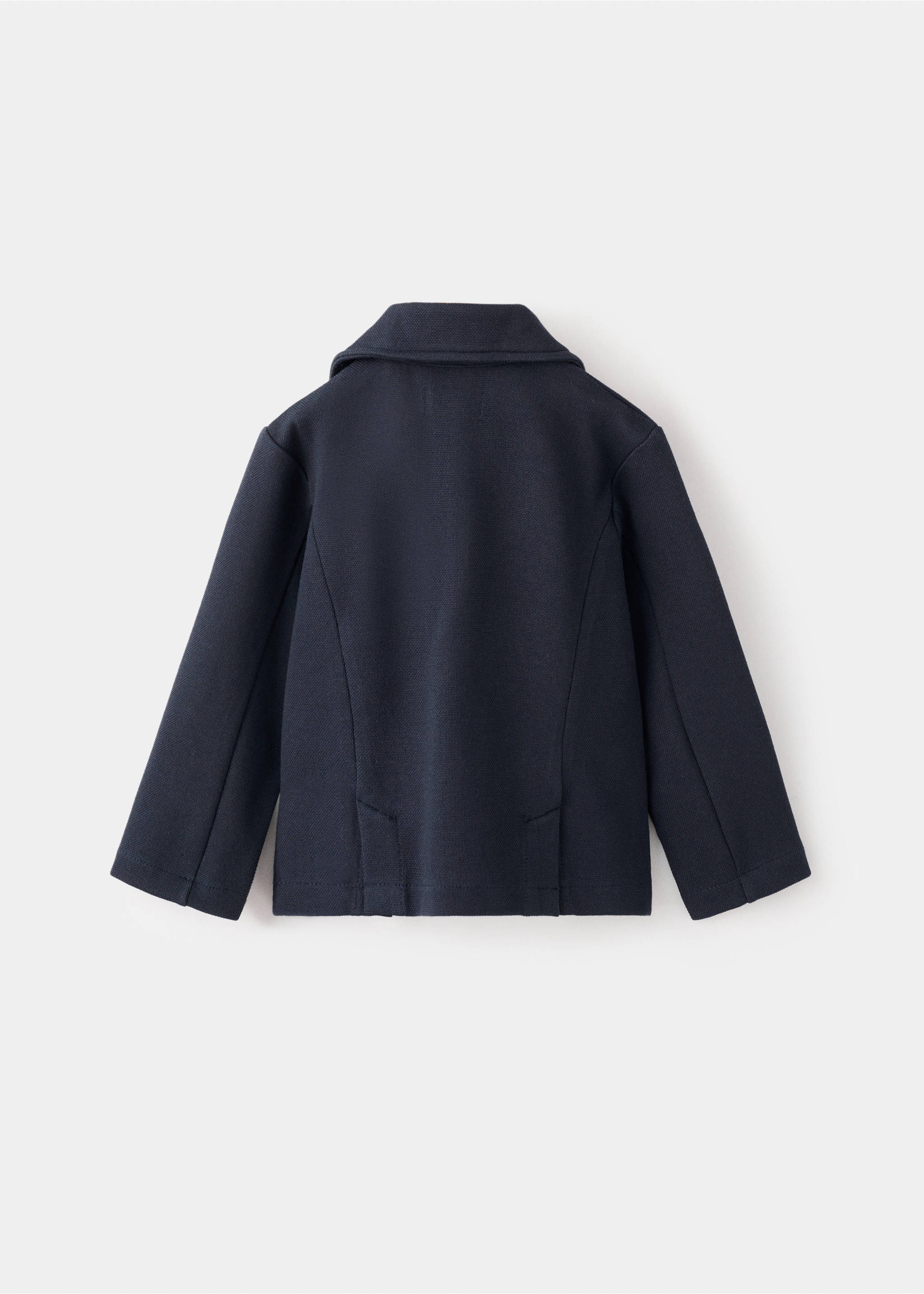 Americana algodón piqué - Reverso del artículo, Azul marino. Ref: 27081193-00.