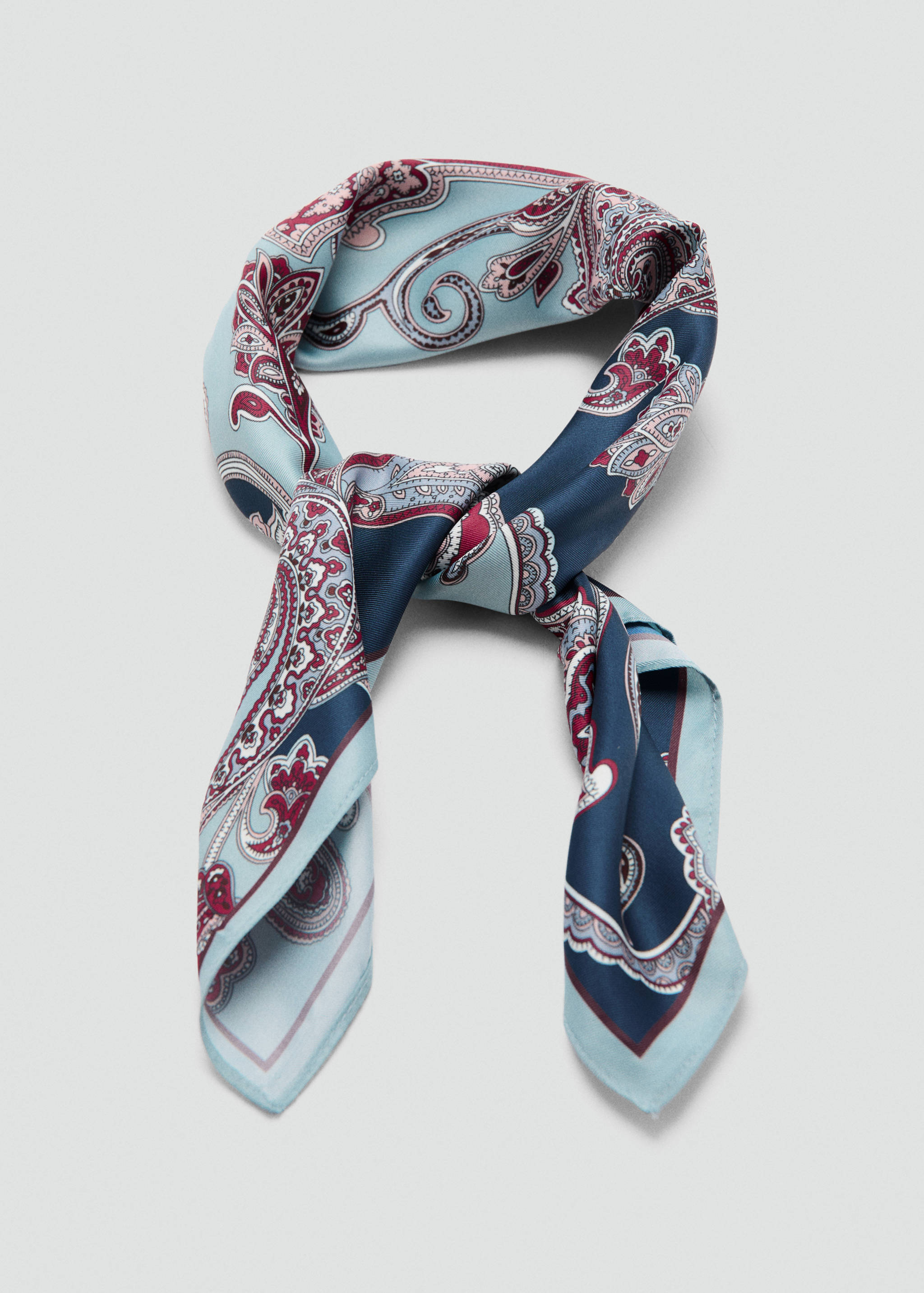 Paisley satin scarf - Details of the article 1