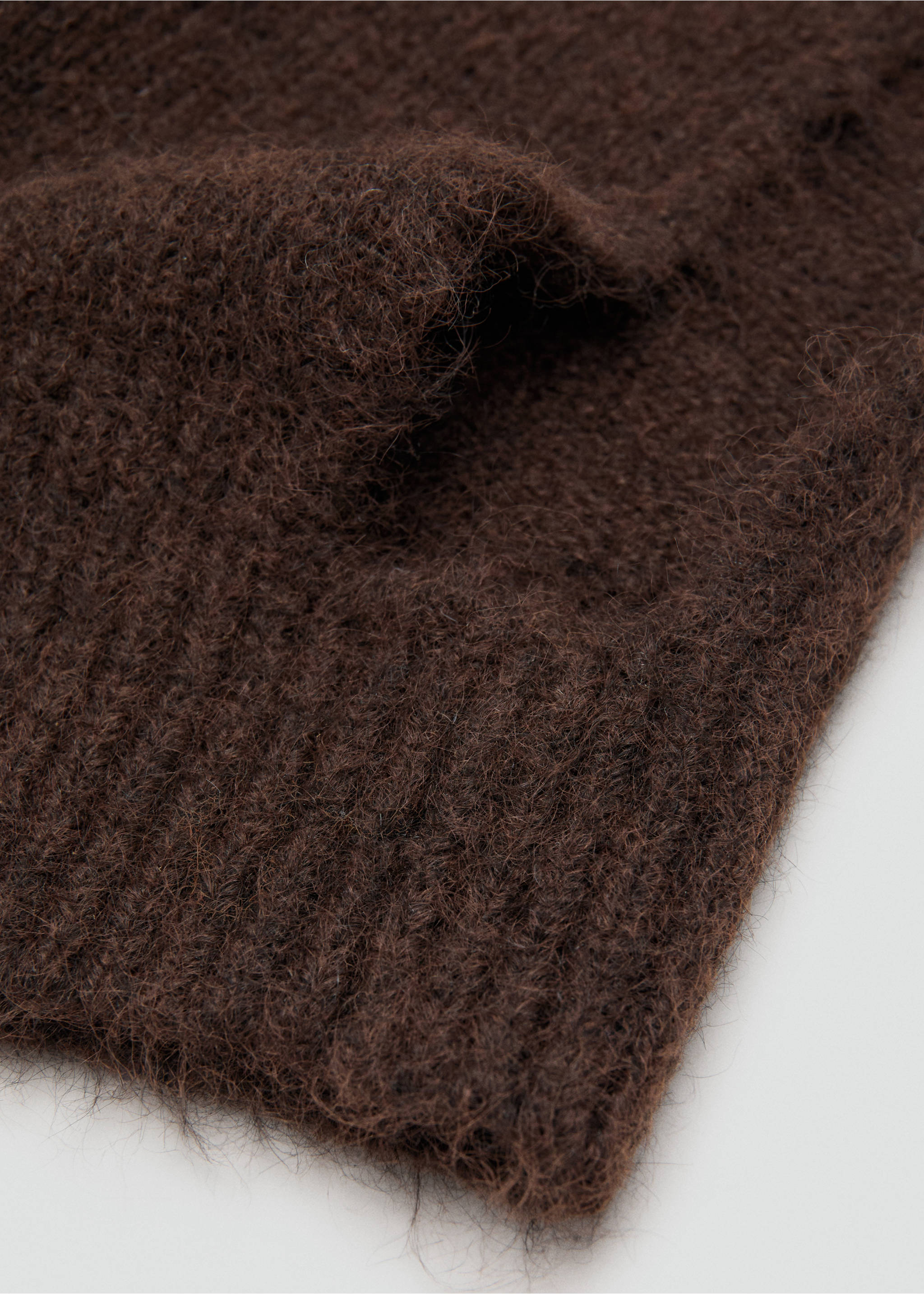 Knitted balaclava - Medium plane, Chocolate. Ref: 27081195-00.